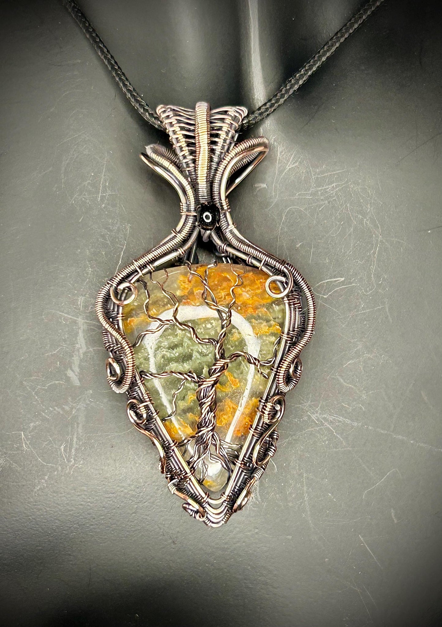 Copper Chlorite in Quartz TOL Pendant