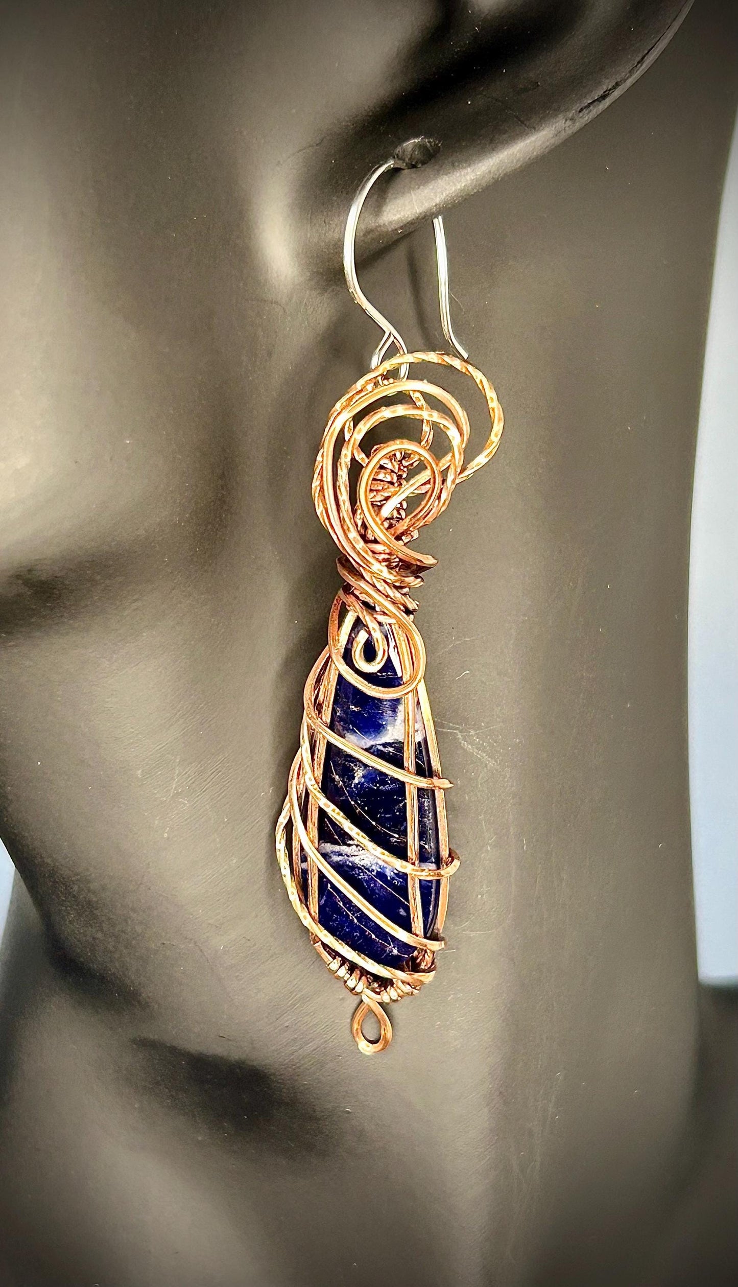Copper Sodalite Earrings