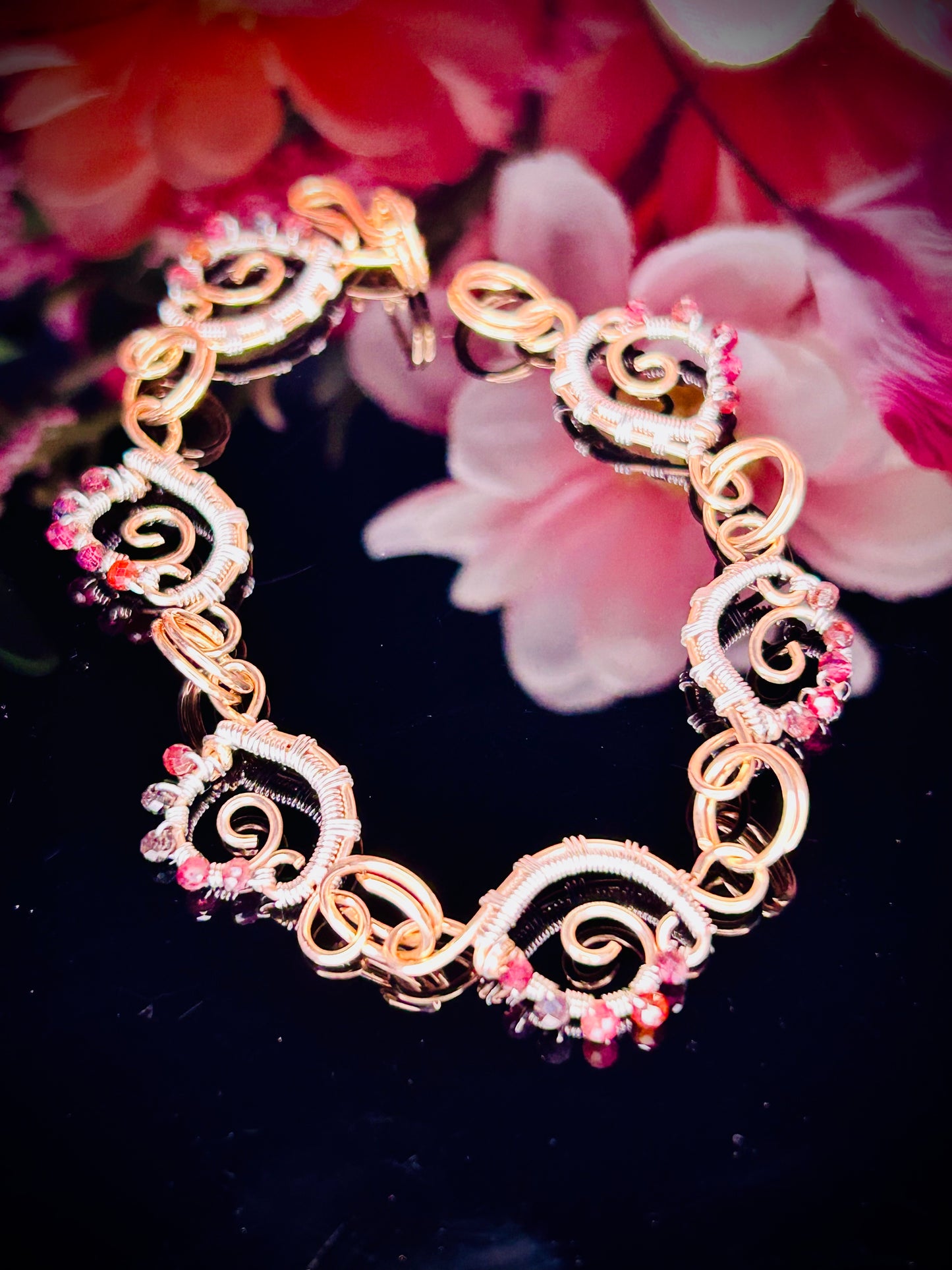 Bronze/Sterling Silver Link Bracelet