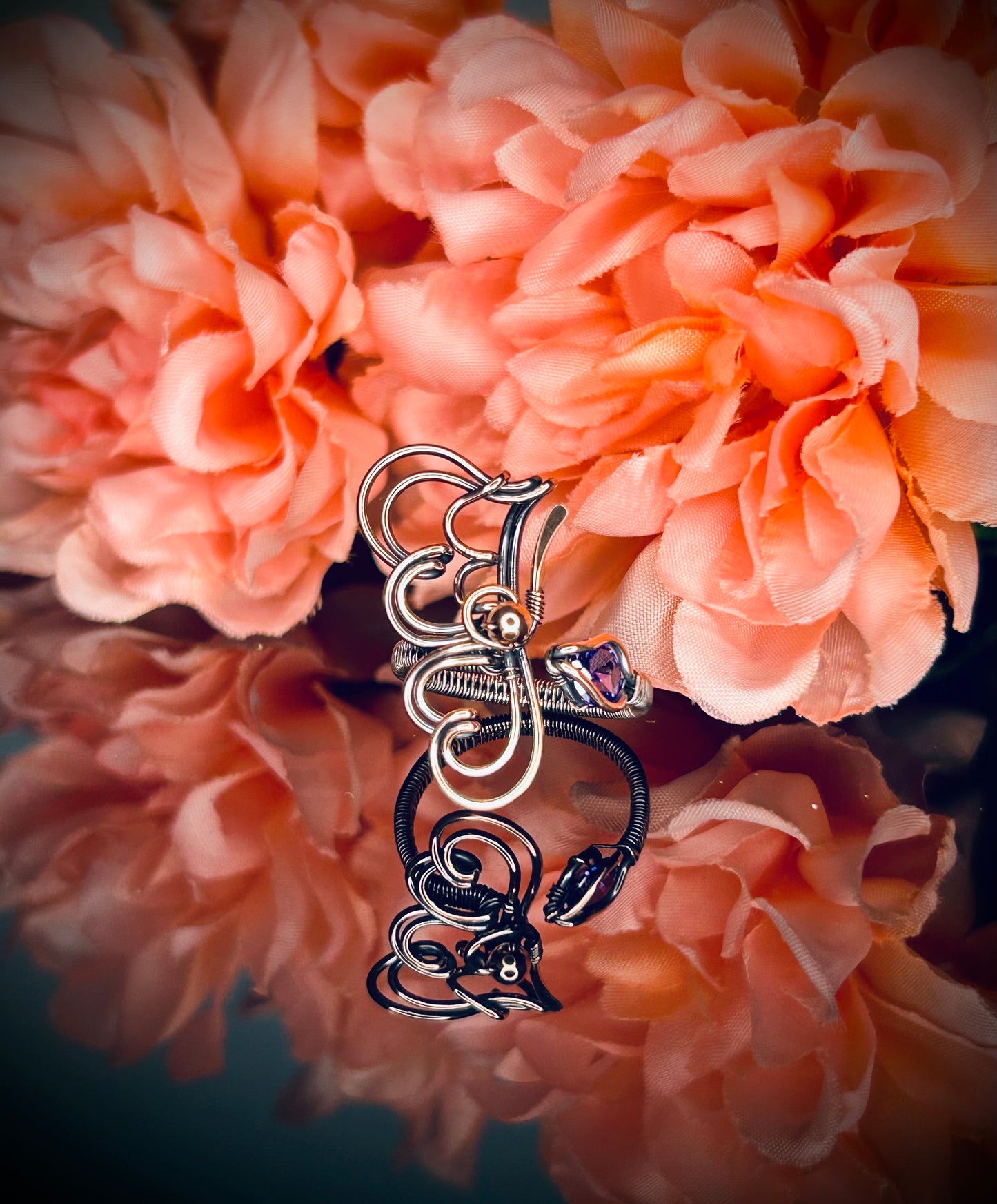 Copper Adjustable Butterfly Ring