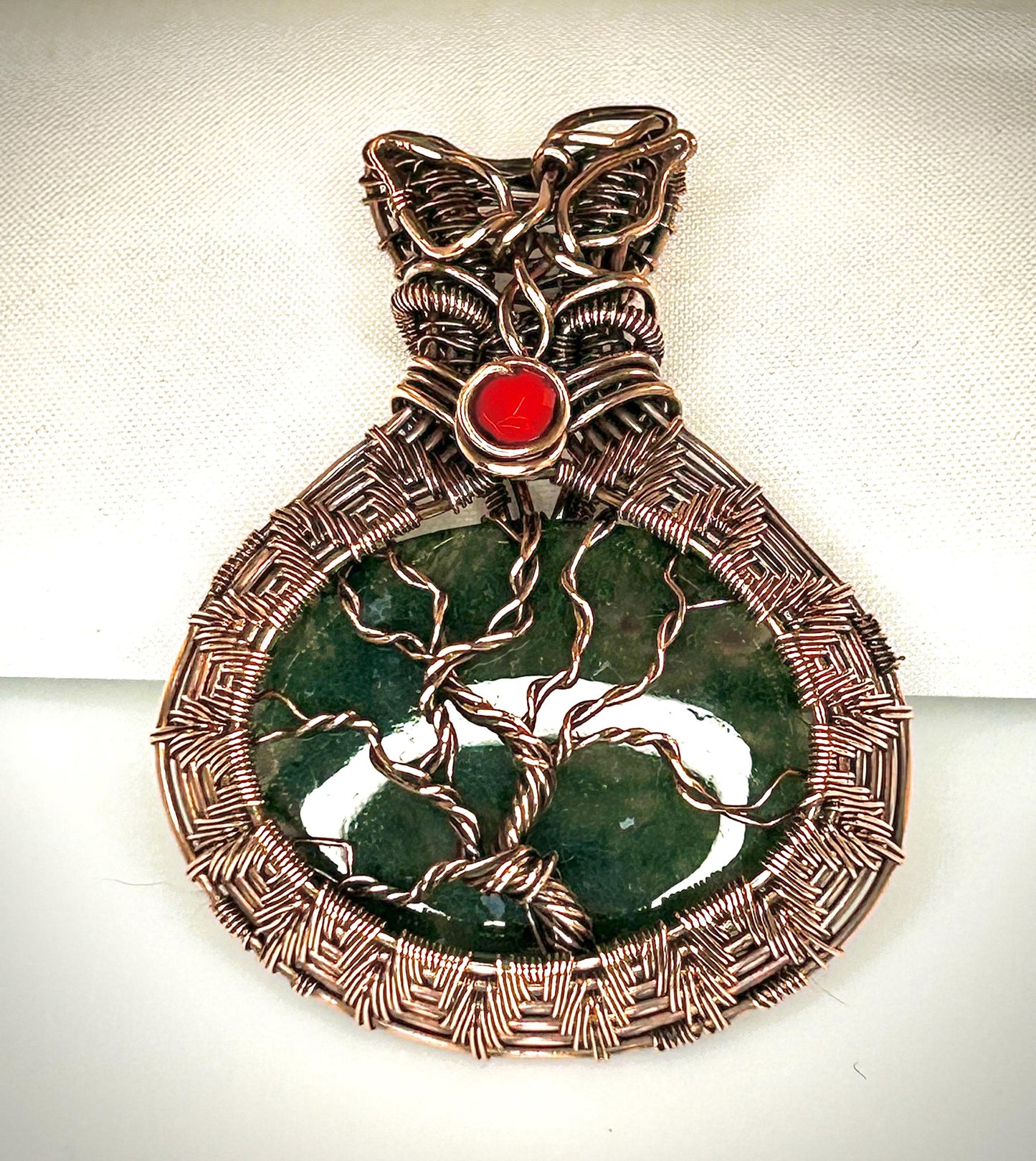 Copper Moss Agate TOL Pendant