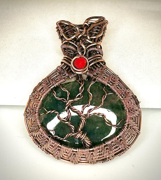 Copper Moss Agate TOL Pendant