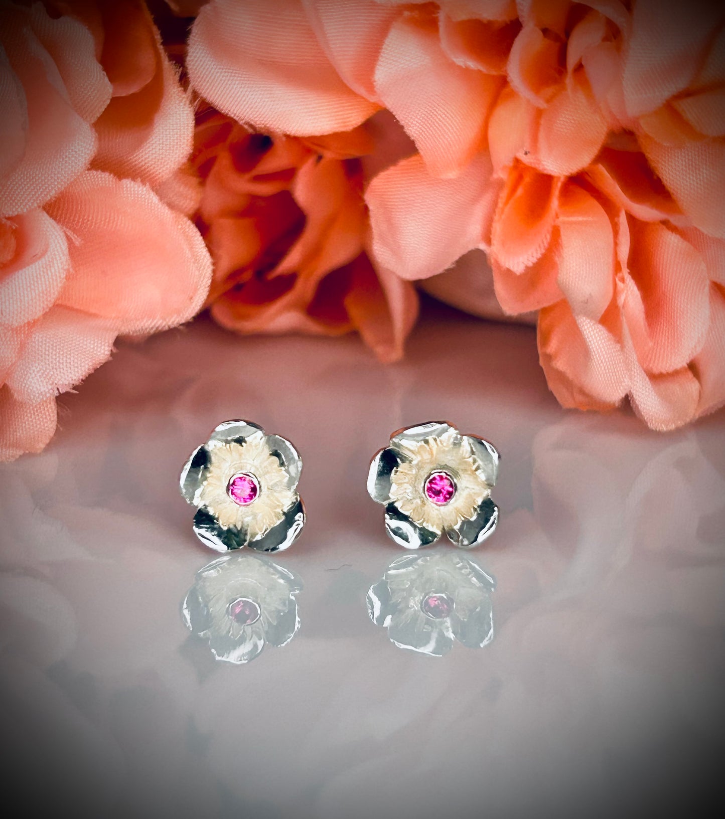 Silver Blossom Earrings