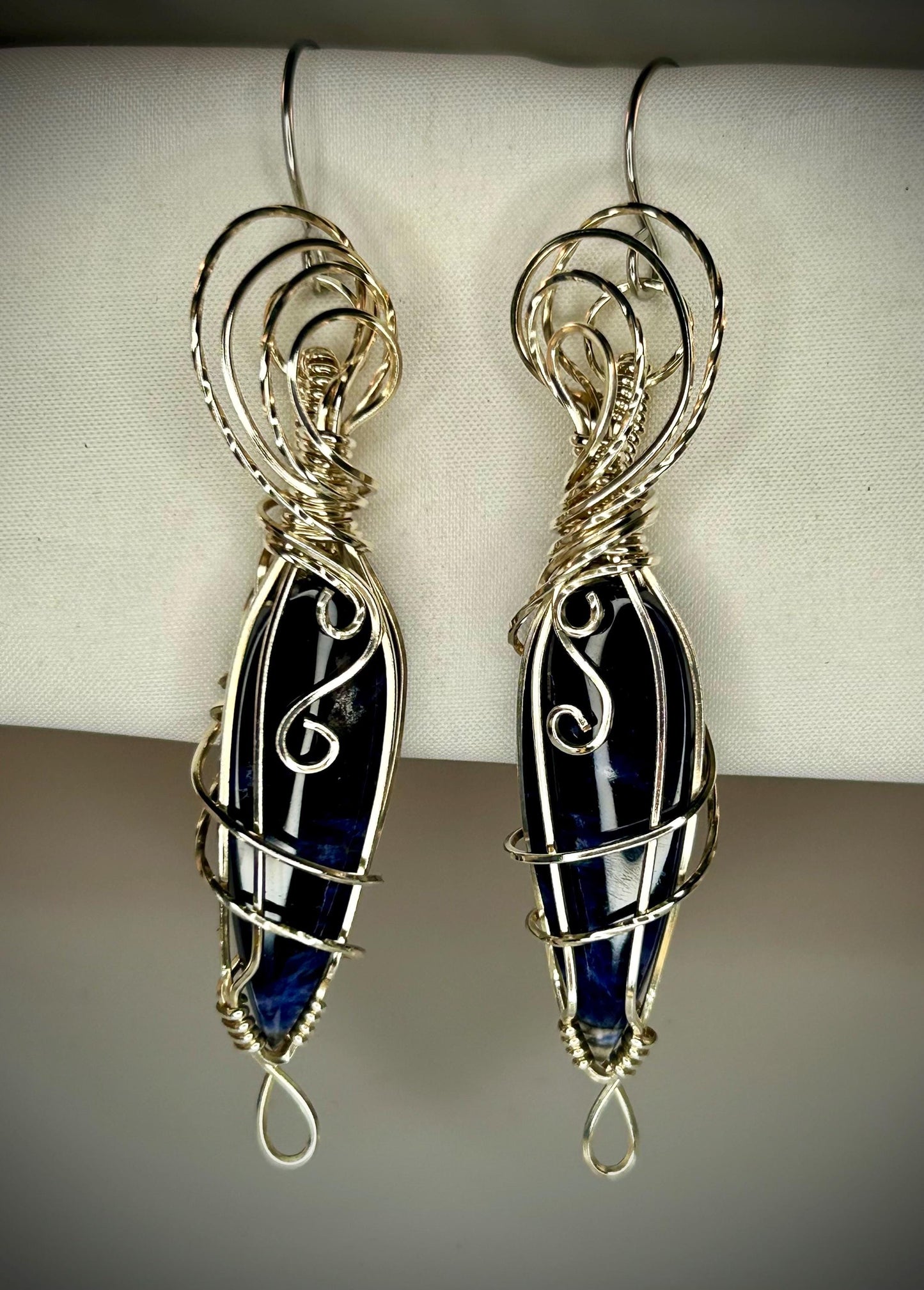 Silver Sodalite Earrings