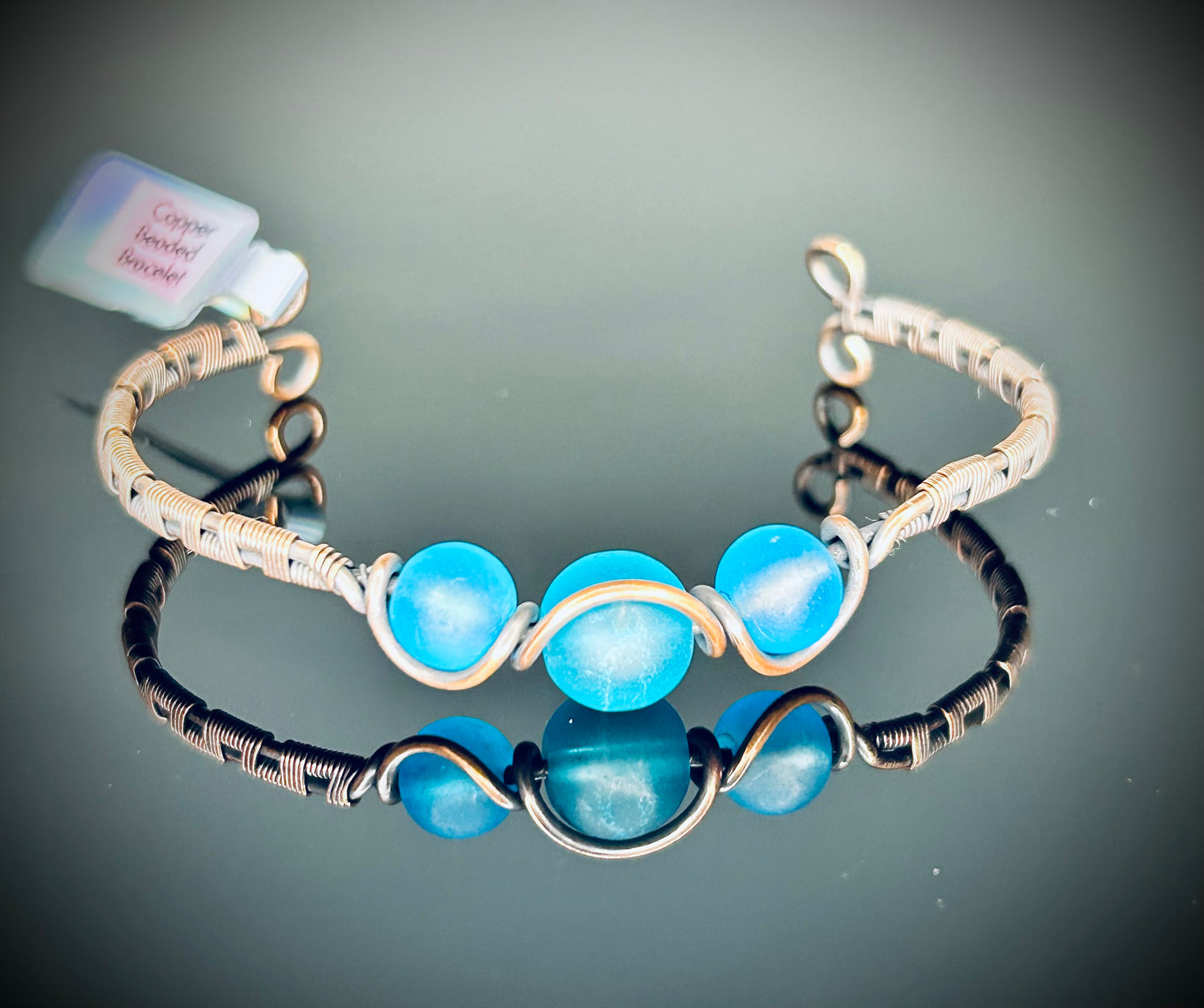 Copper Frosted Beaded Bracelet
