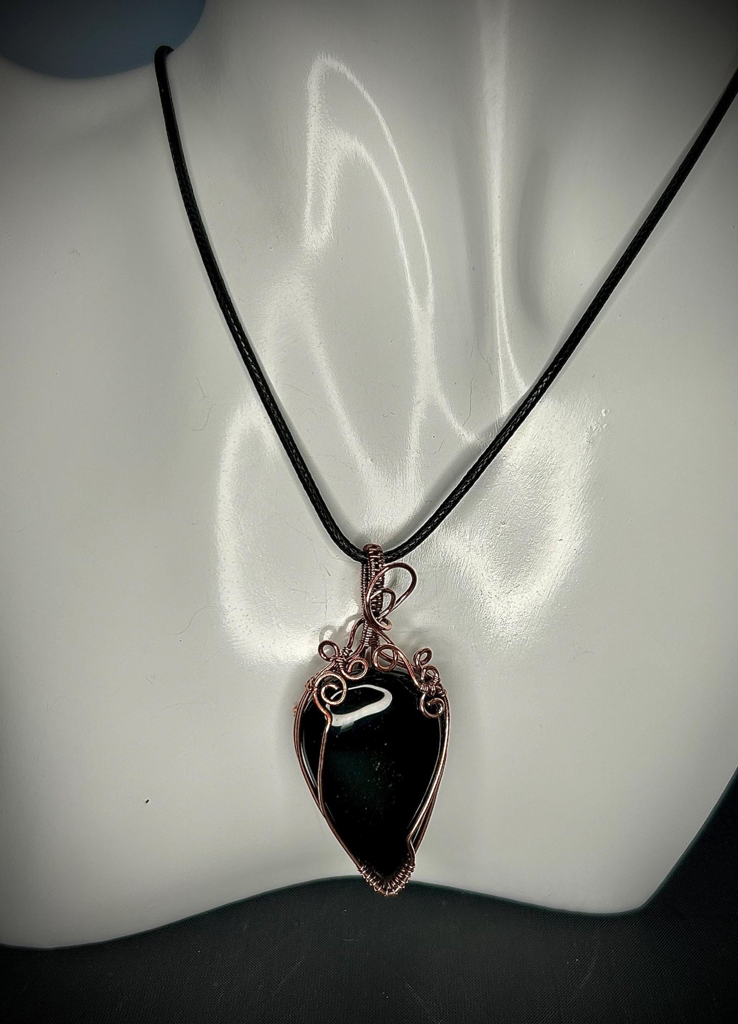 Copper Black Onyx Pendant