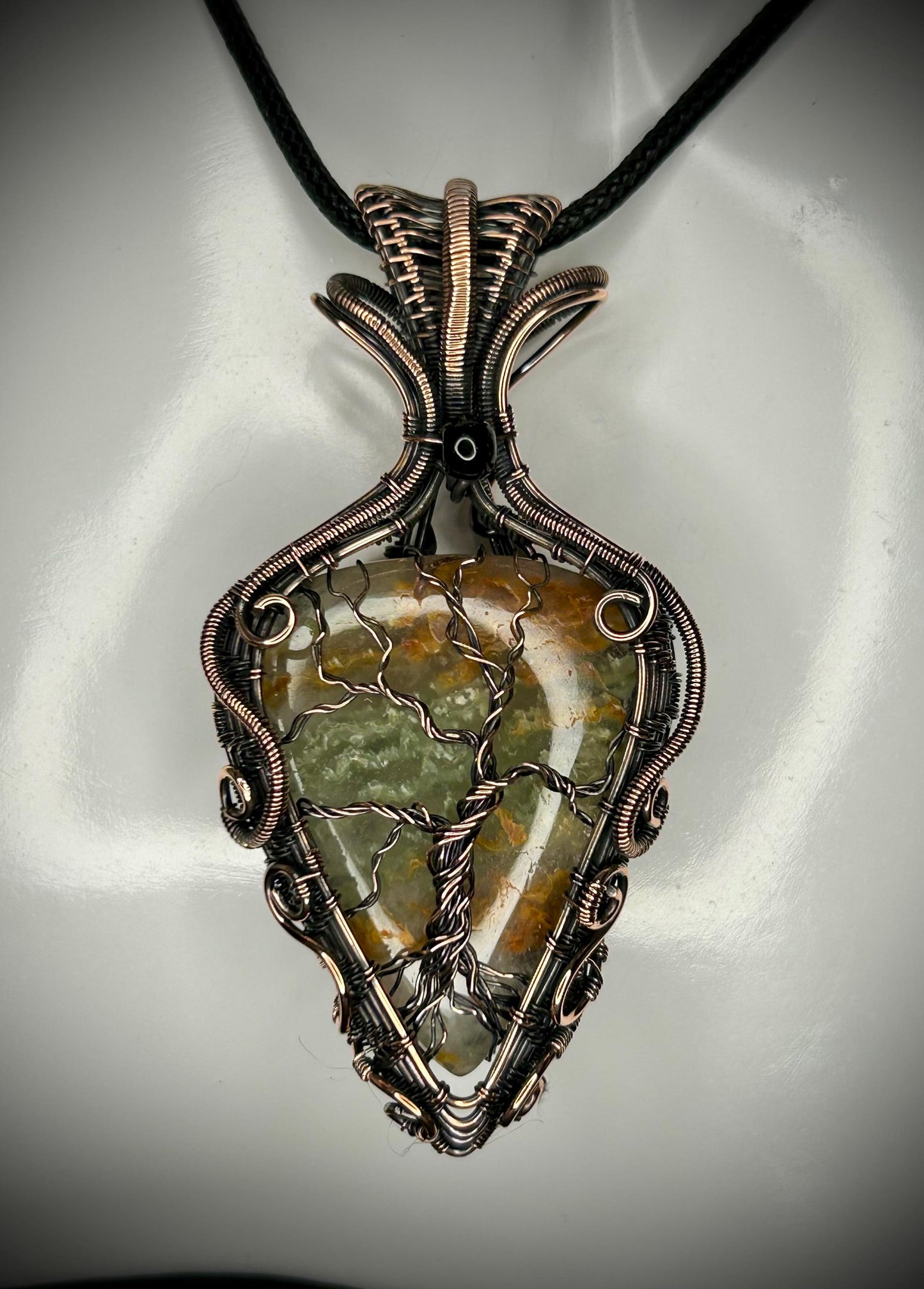 Copper Chlorite in Quartz TOL Pendant