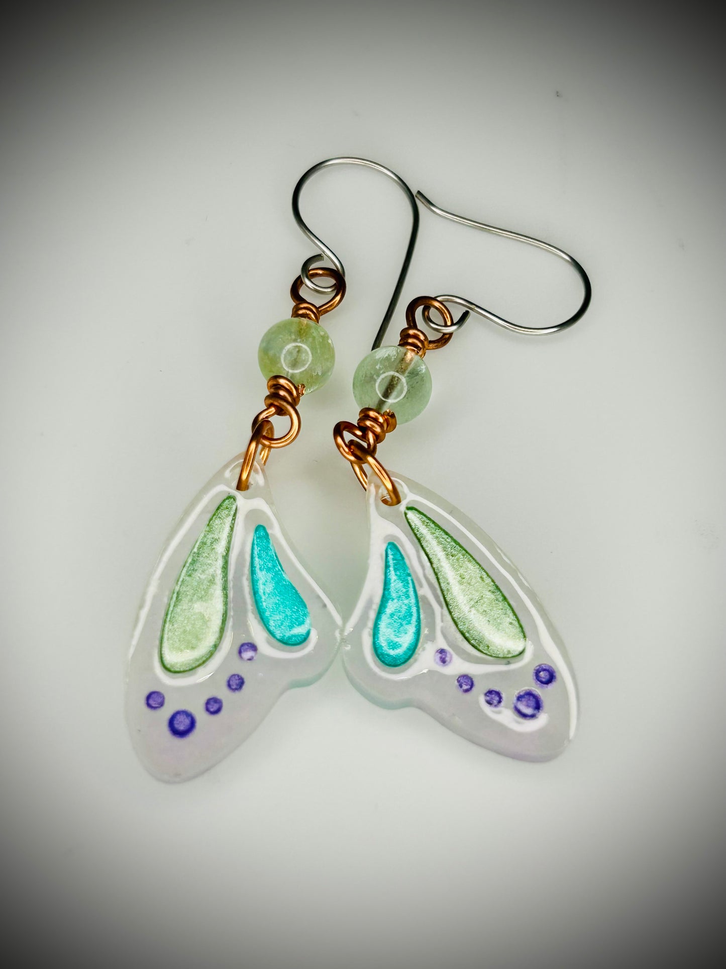 Resin Butterfly Wing Earrings