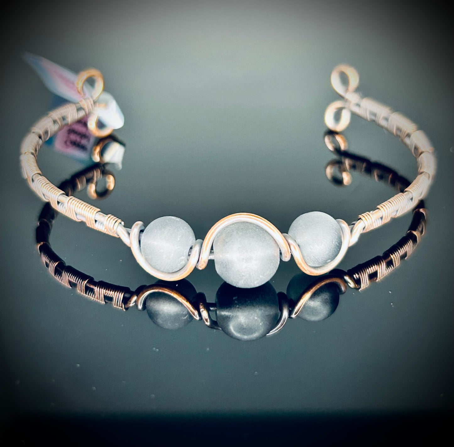 Copper Frosted Beaded Bracelet