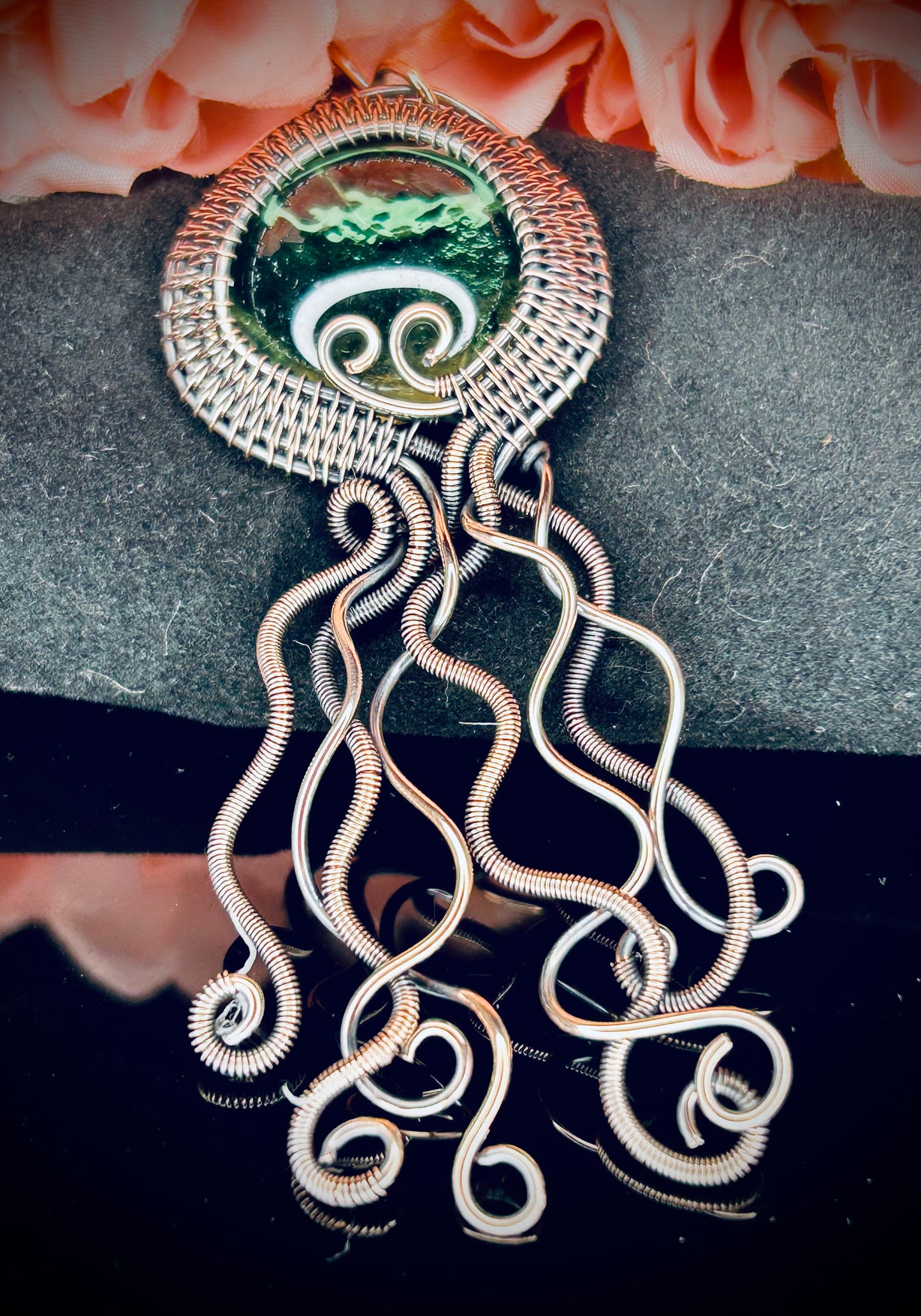 Copper Jellyfish Pendant