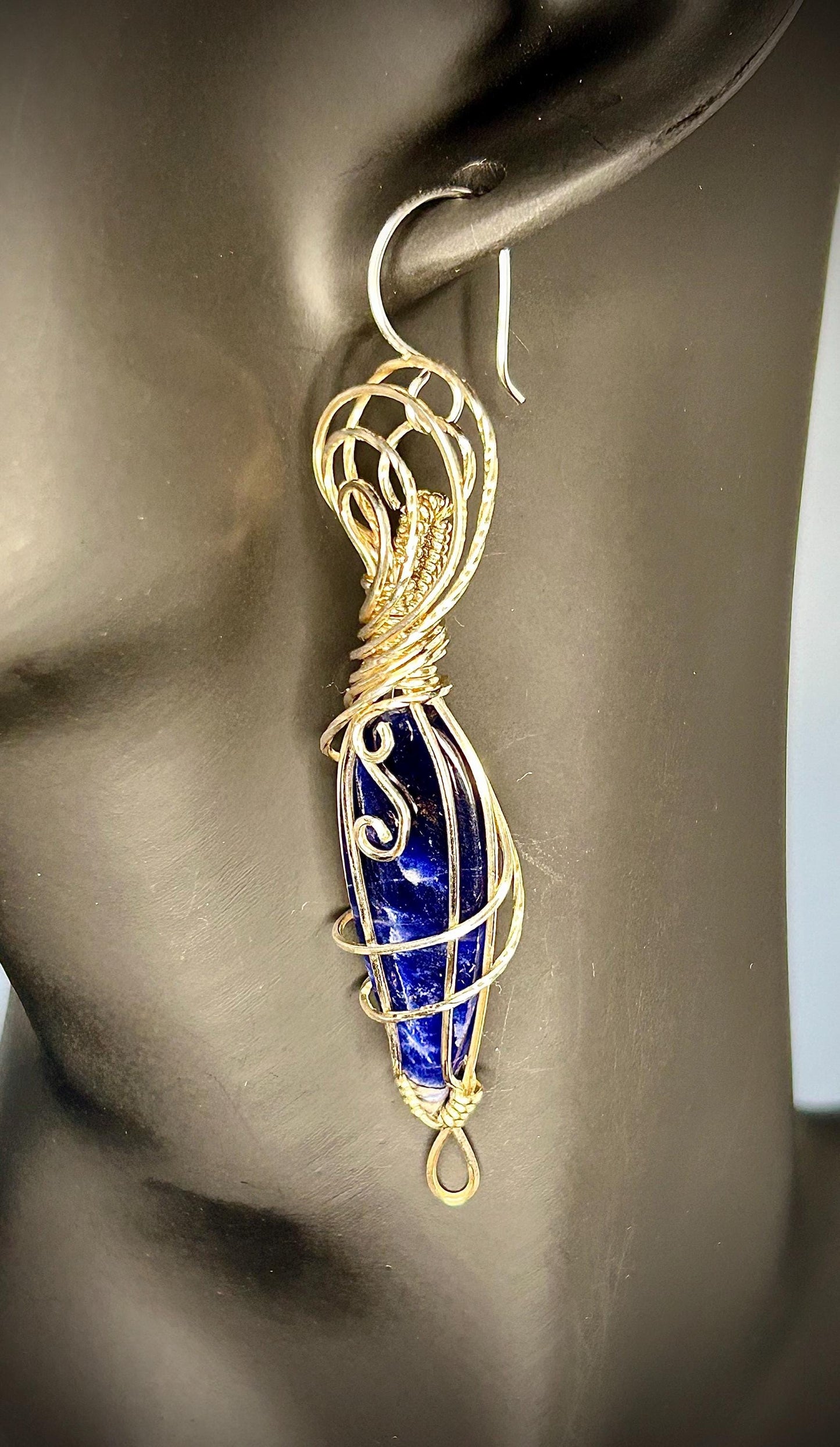 Silver Sodalite Earrings