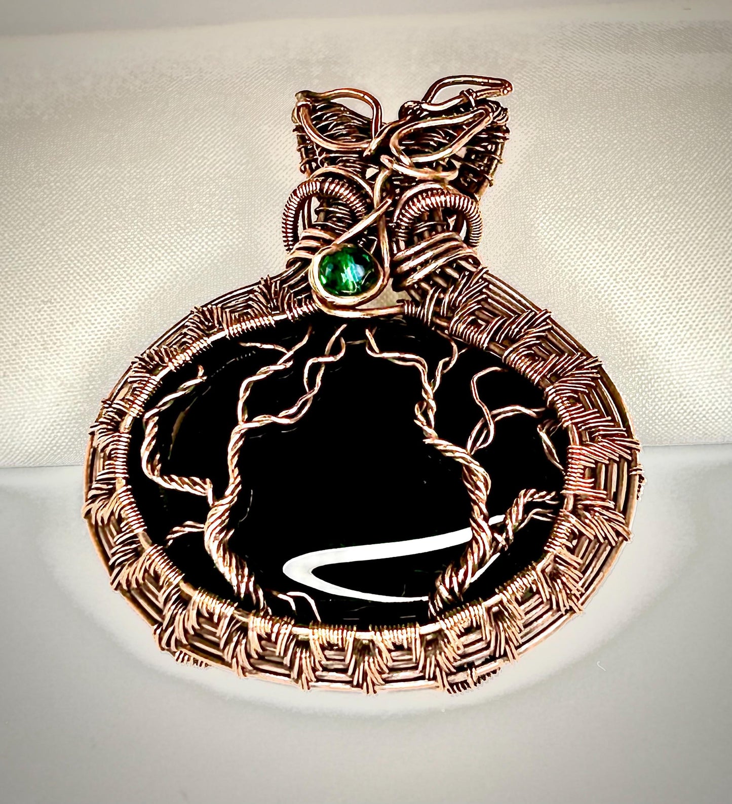Copper Black Onyx TOL Pendant