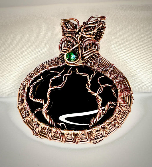 Copper Black Onyx TOL Pendant