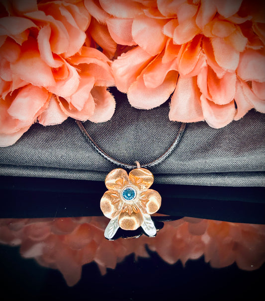Copper/Silver Blossom Pendants