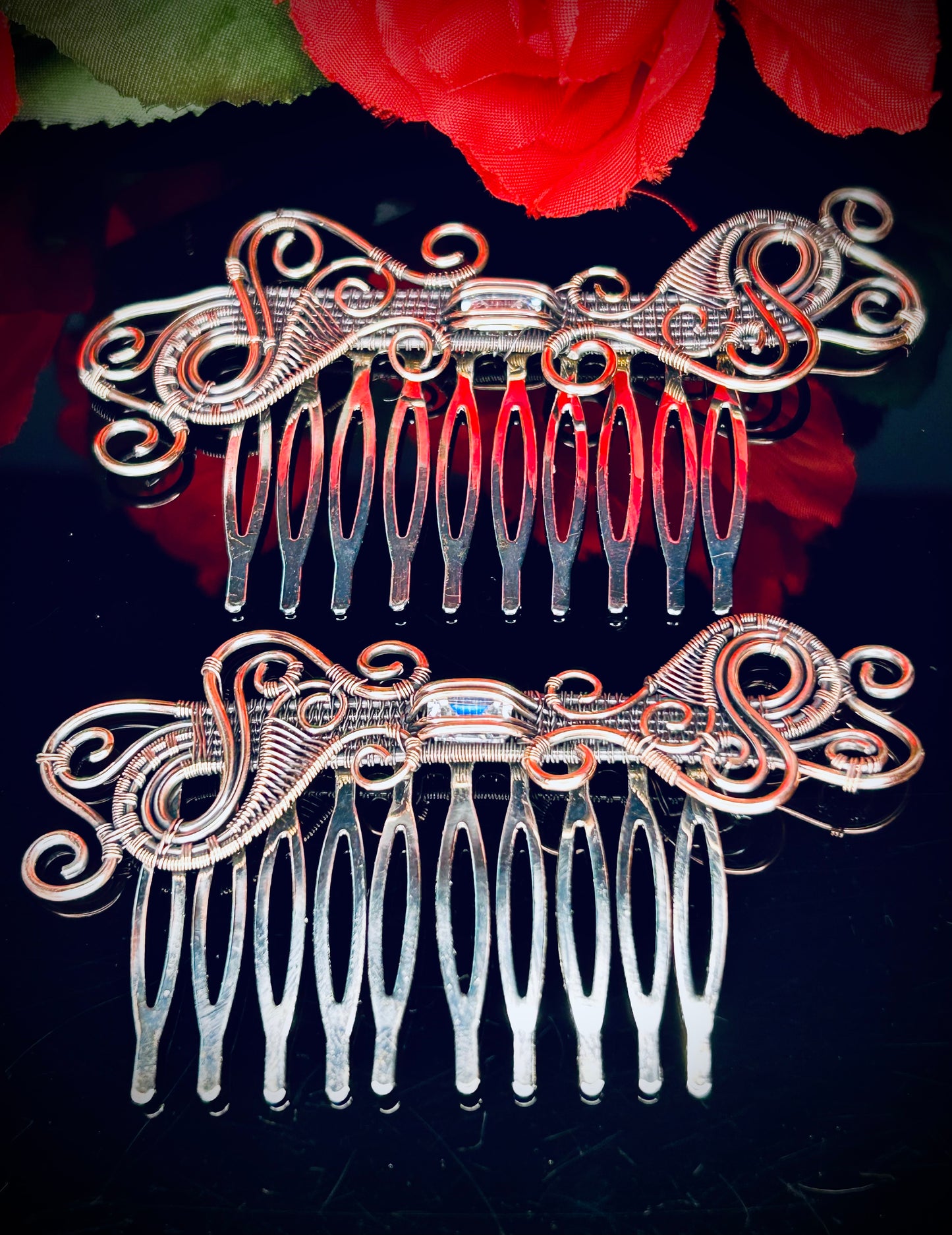 Cubic Zirconia Hair Combs