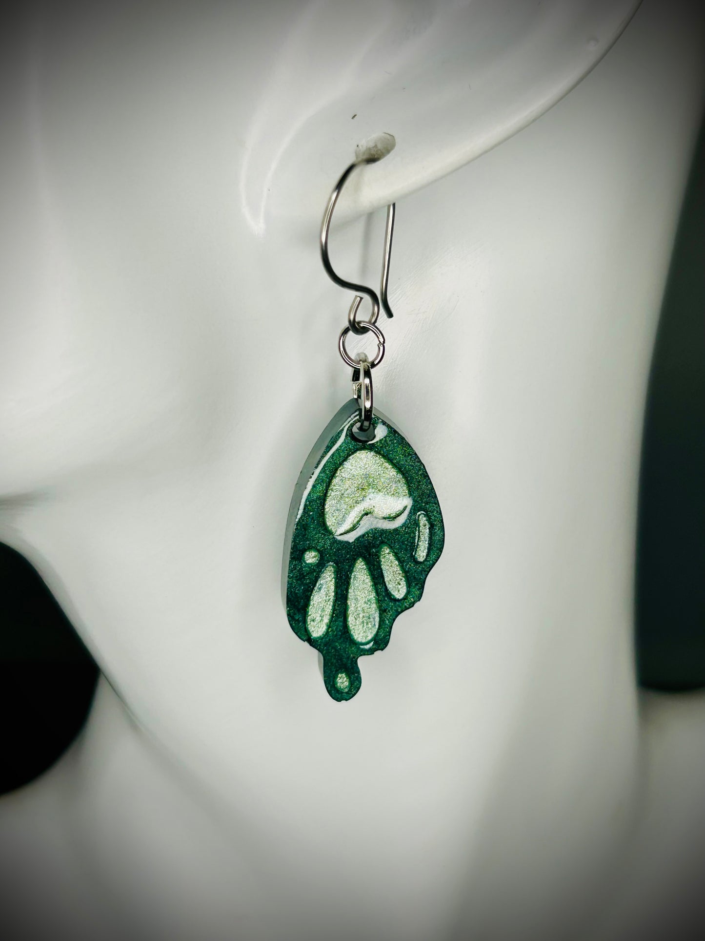 Resin Butterfly Wing Earrings