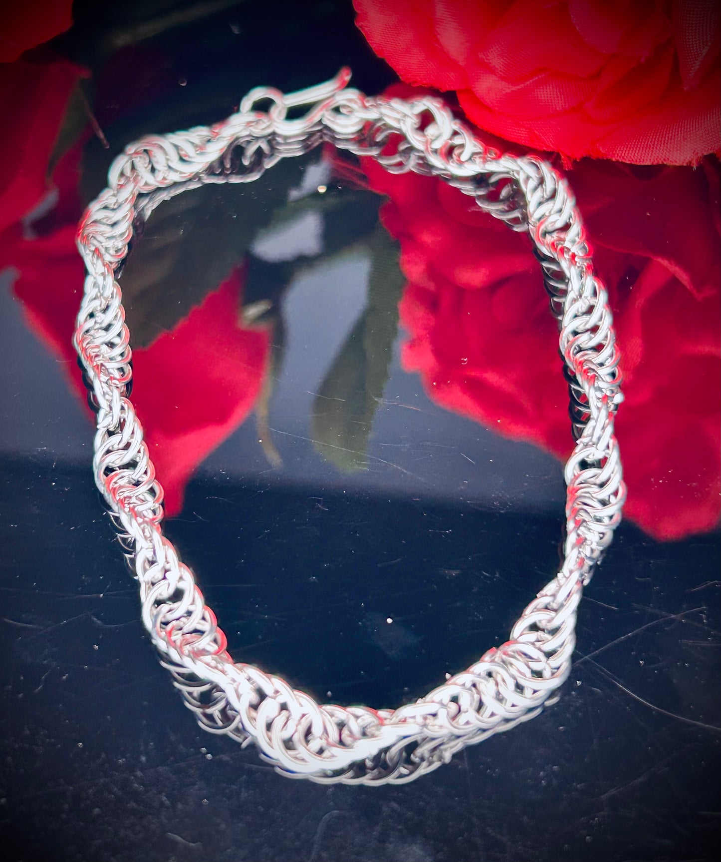 Stainless Steel Spiral Weave Bracelet