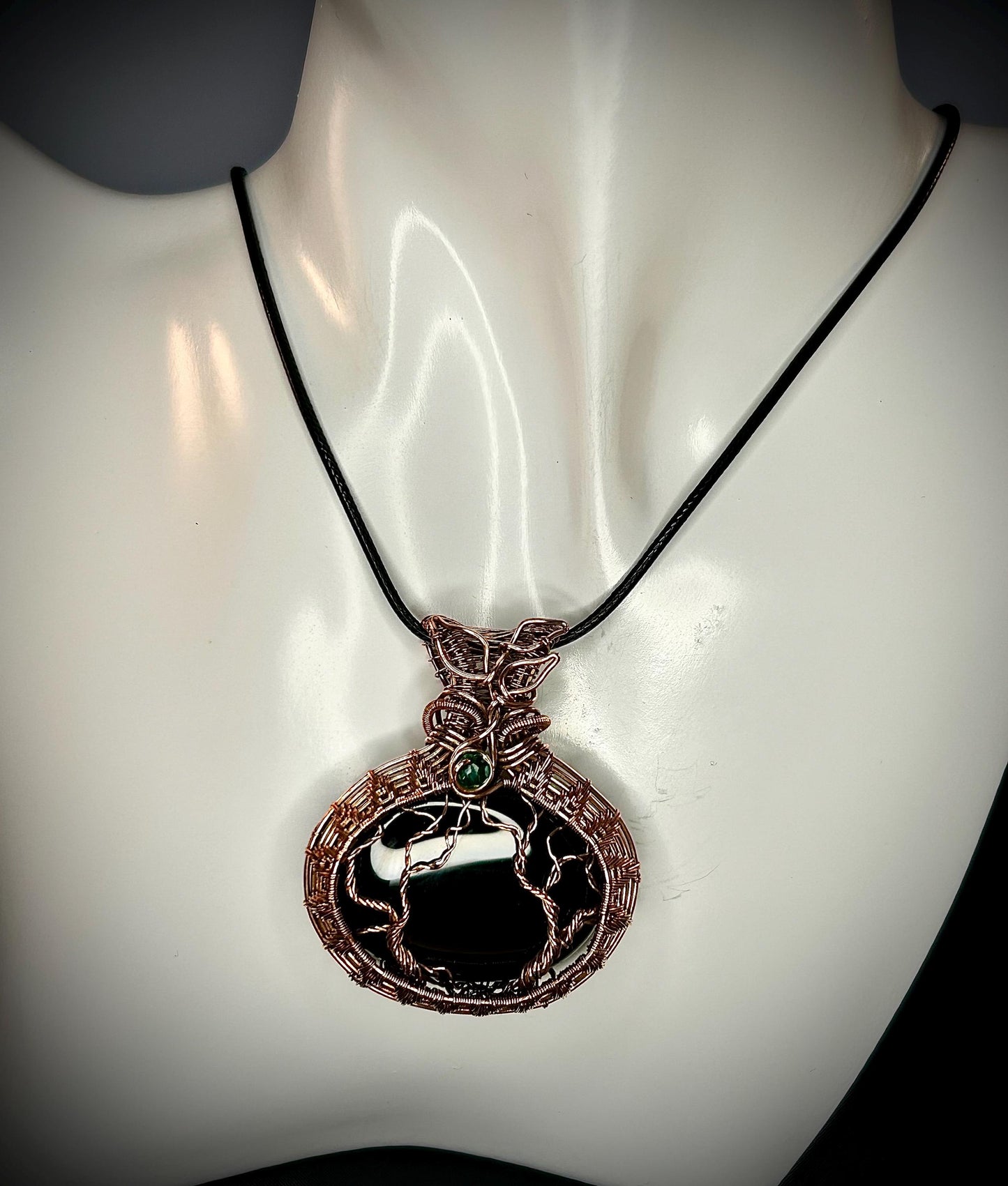 Copper Black Onyx TOL Pendant