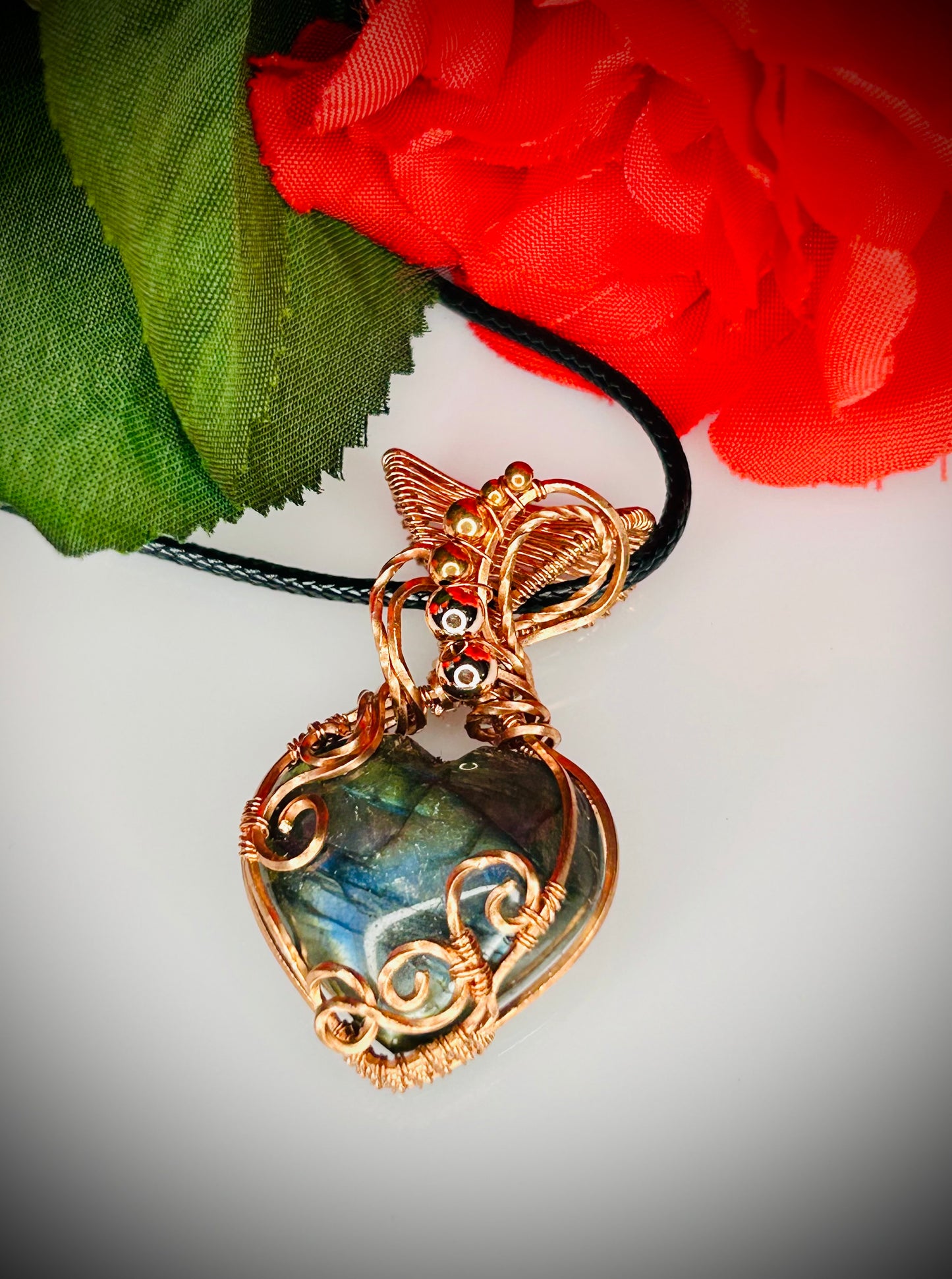 Labradorite Heart Pendant