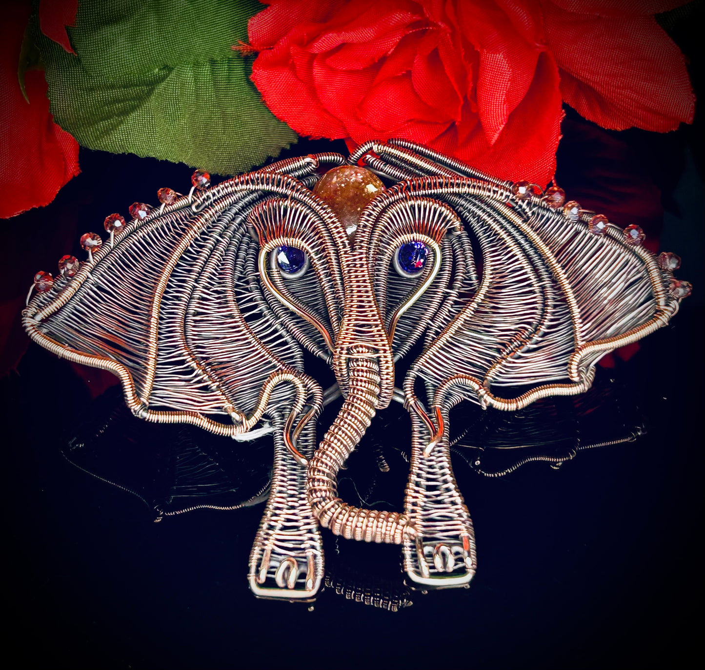 Sunstone Elephant Pendant
