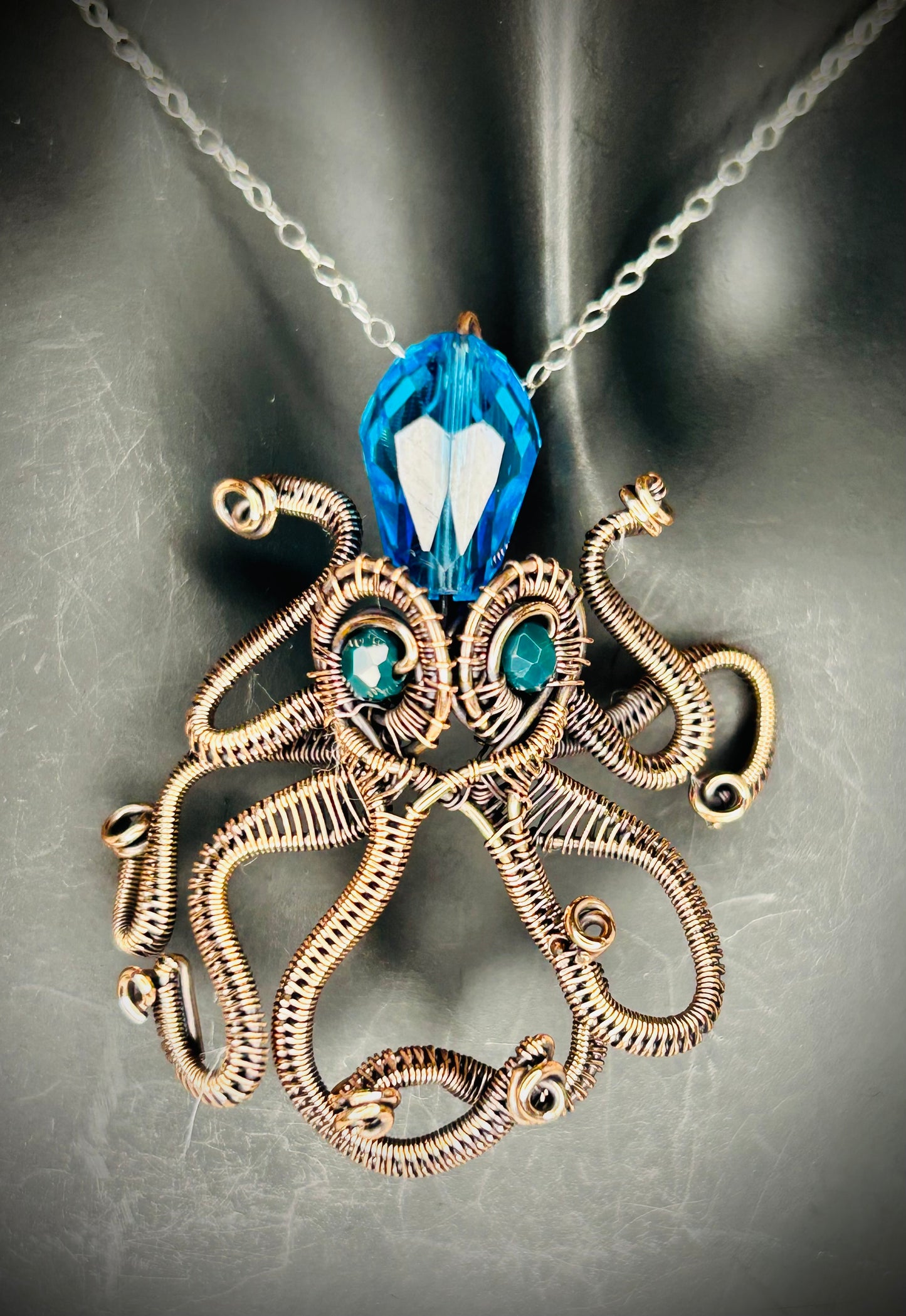 Copper Octopus Pendant