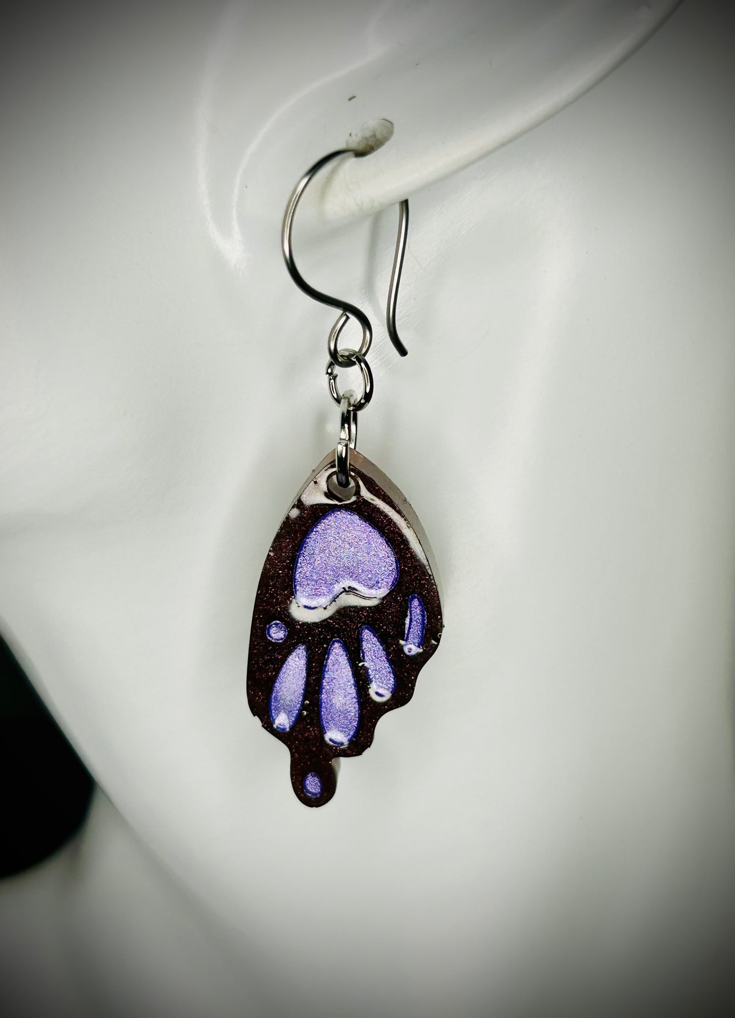 Resin Butterfly Wing Earrings