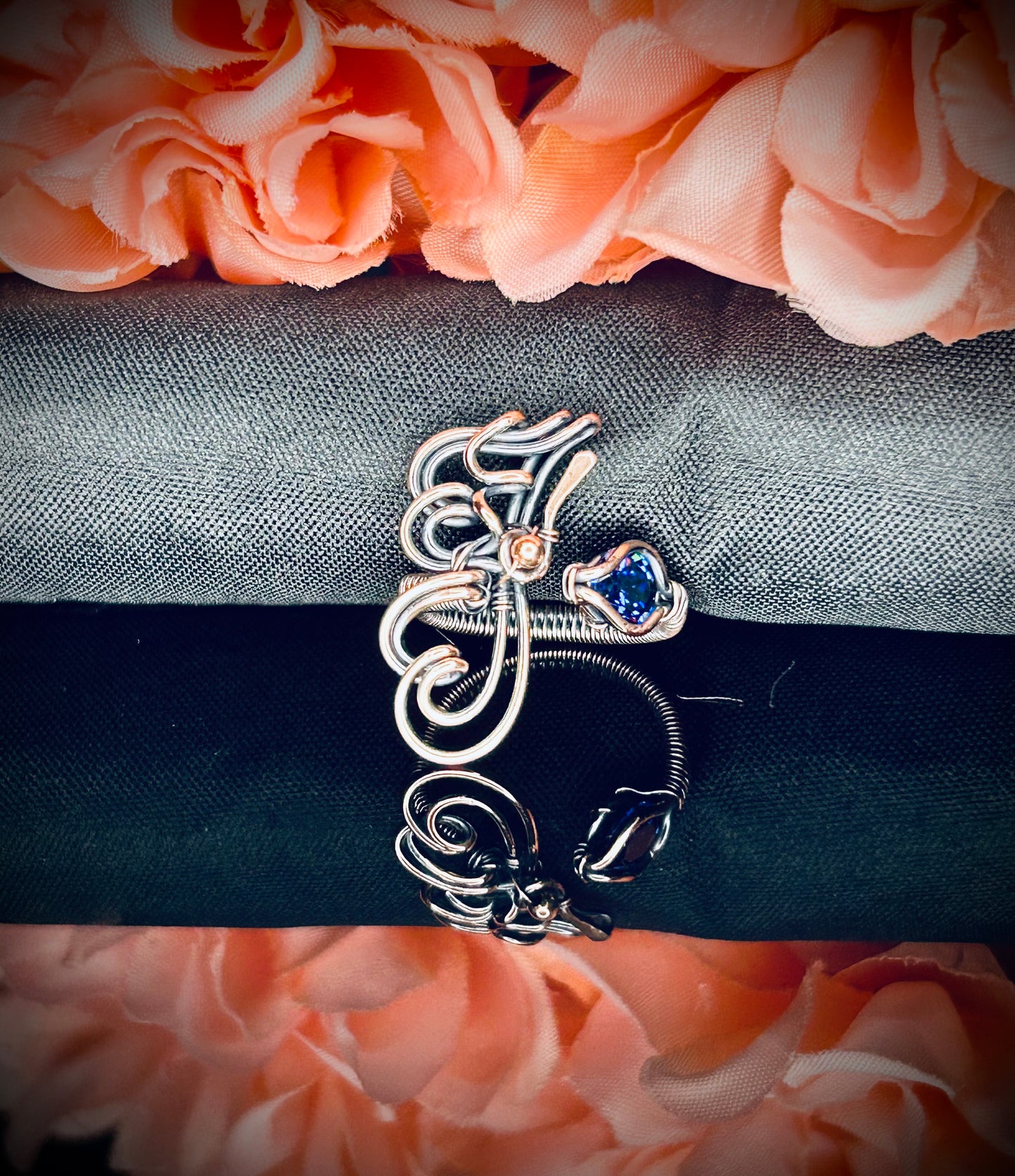 Copper Adjustable Butterfly Ring