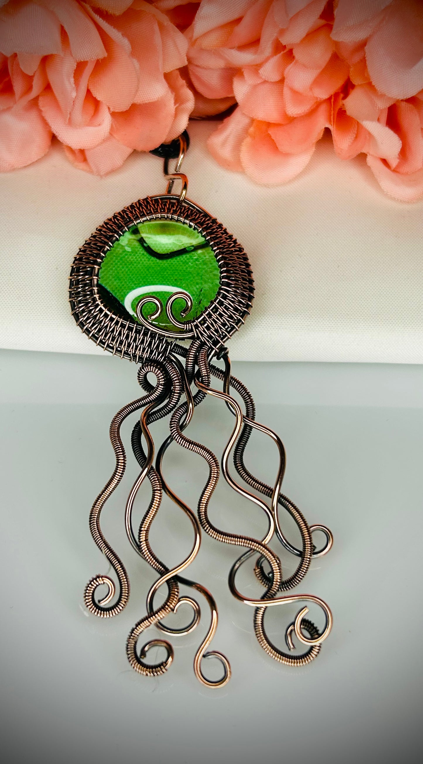 Copper Jellyfish Pendant
