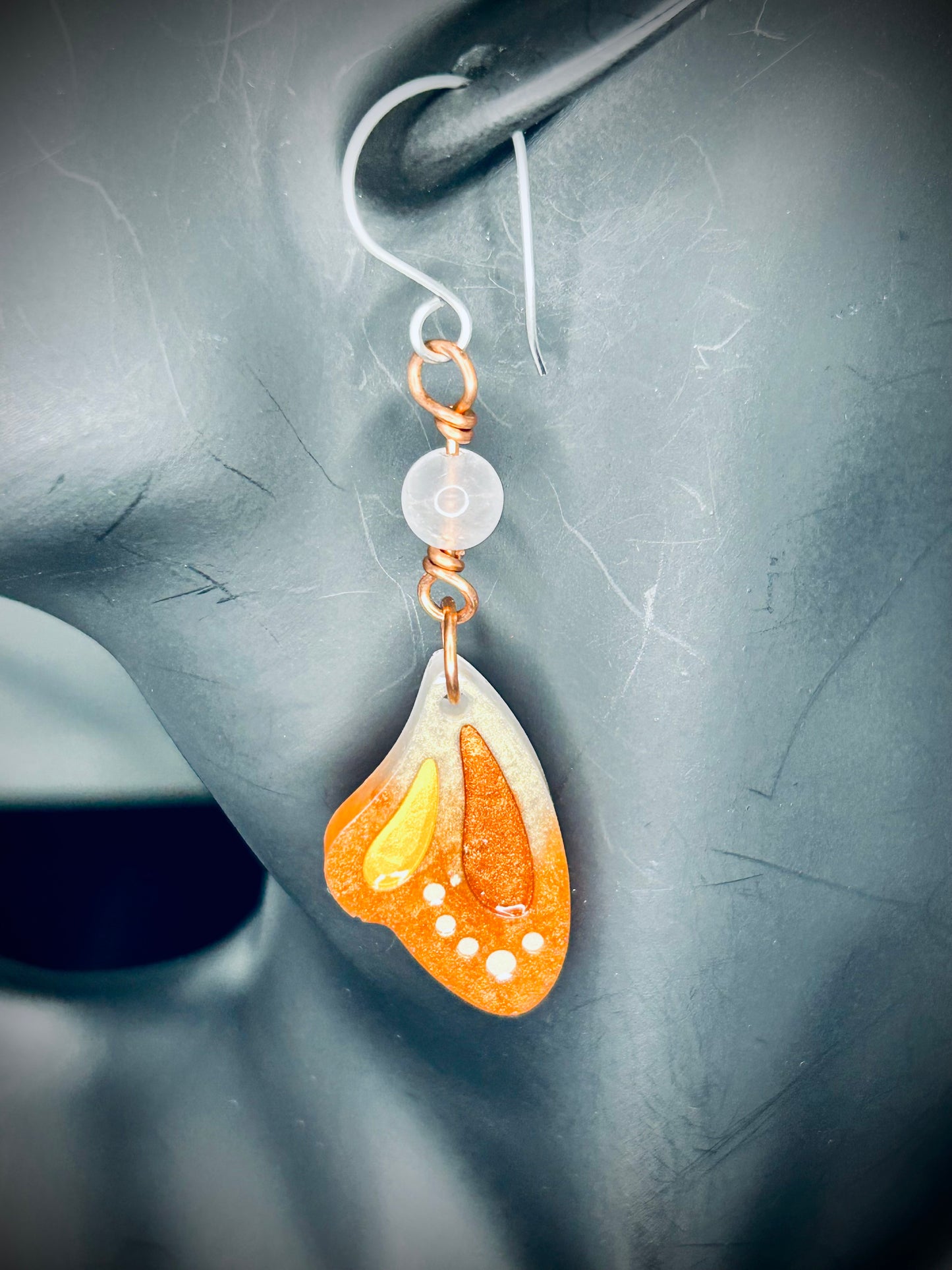 Resin Butterfly Wing Earrings