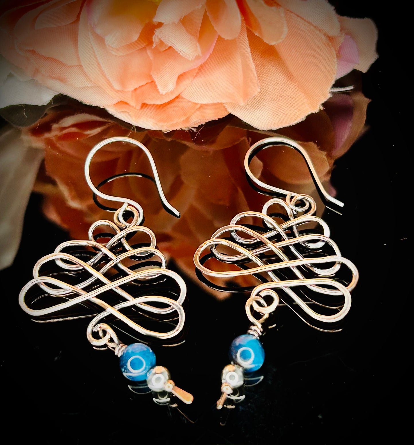 Copper Christmas Tree Earrings