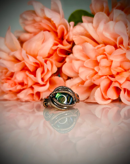 Abalone Shell Ring Size 5