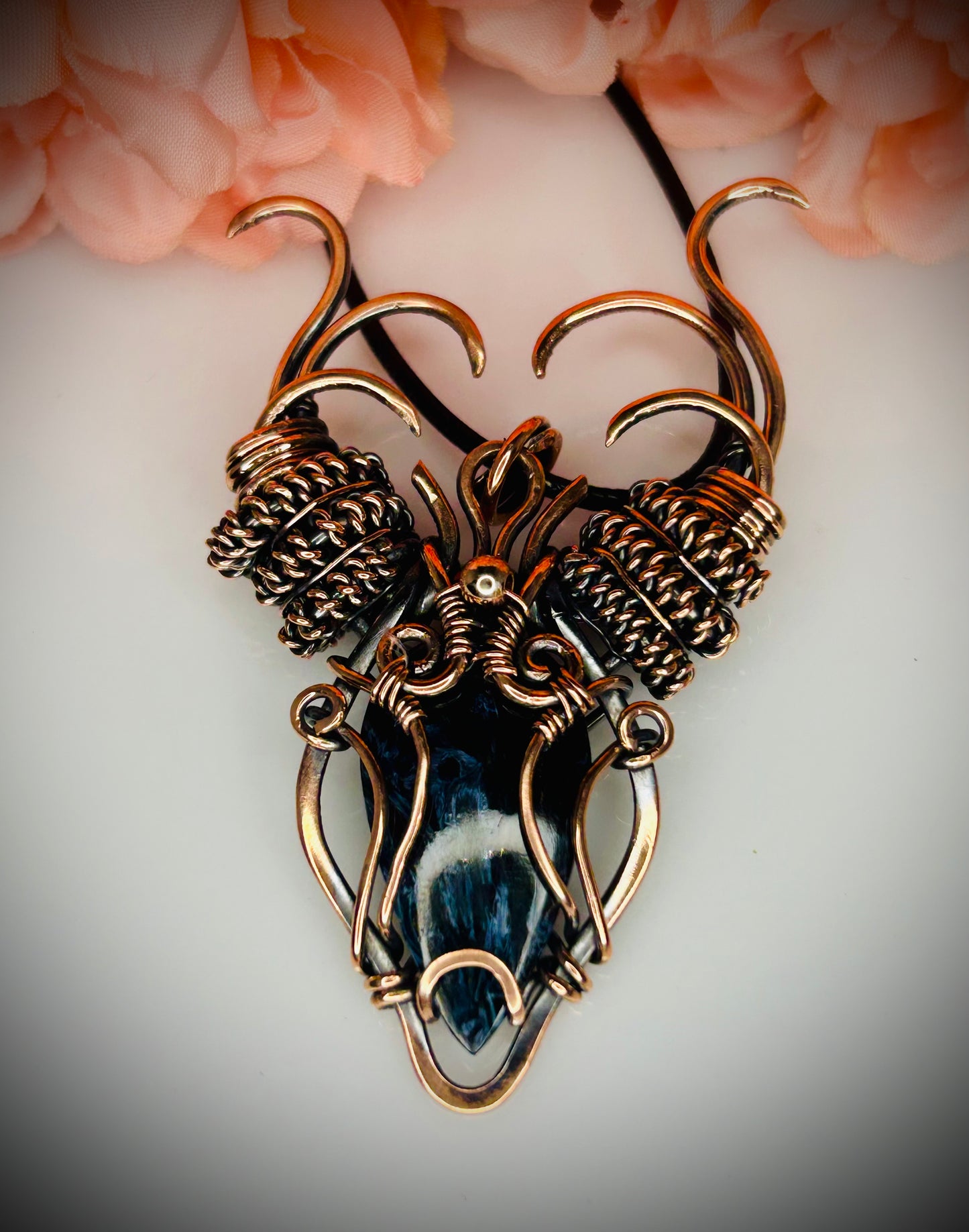 Copper Pietersite Deer Pendant