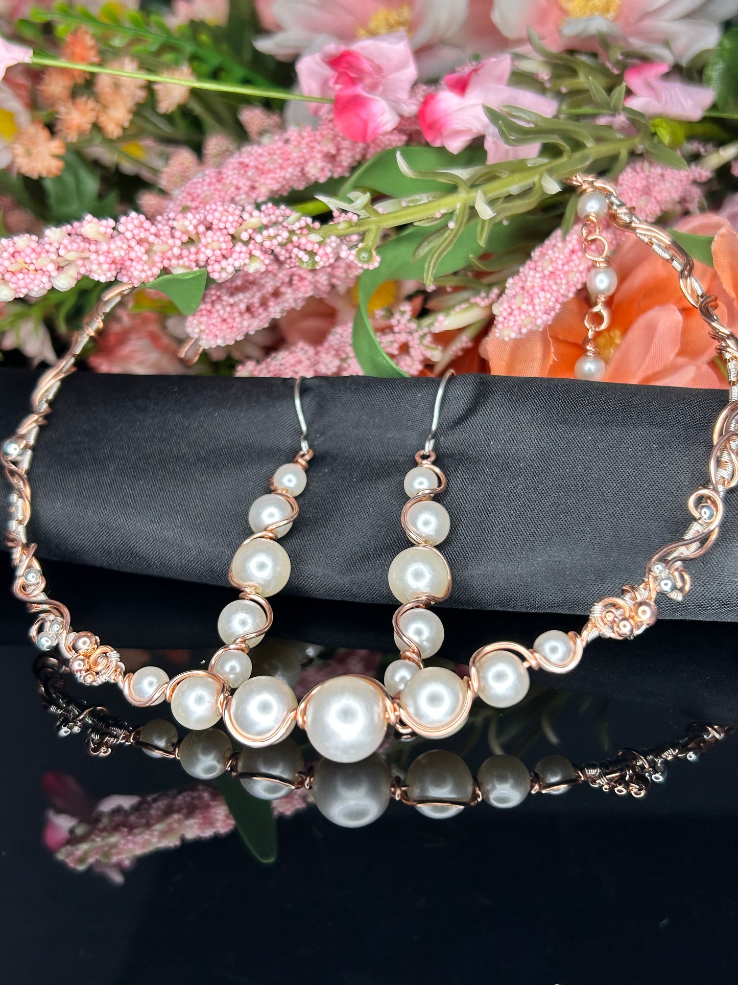 Pearl Choker and Earring Set
