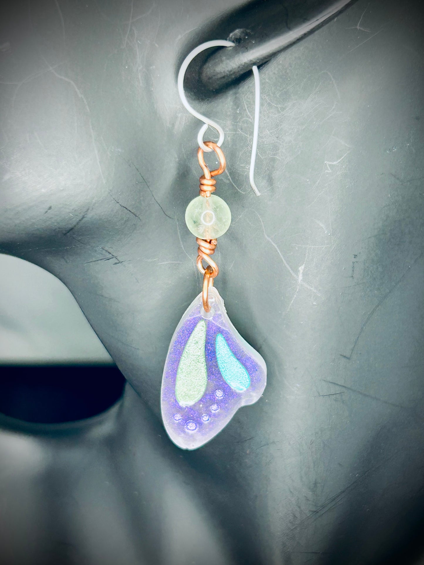 Resin Butterfly Wing Earrings