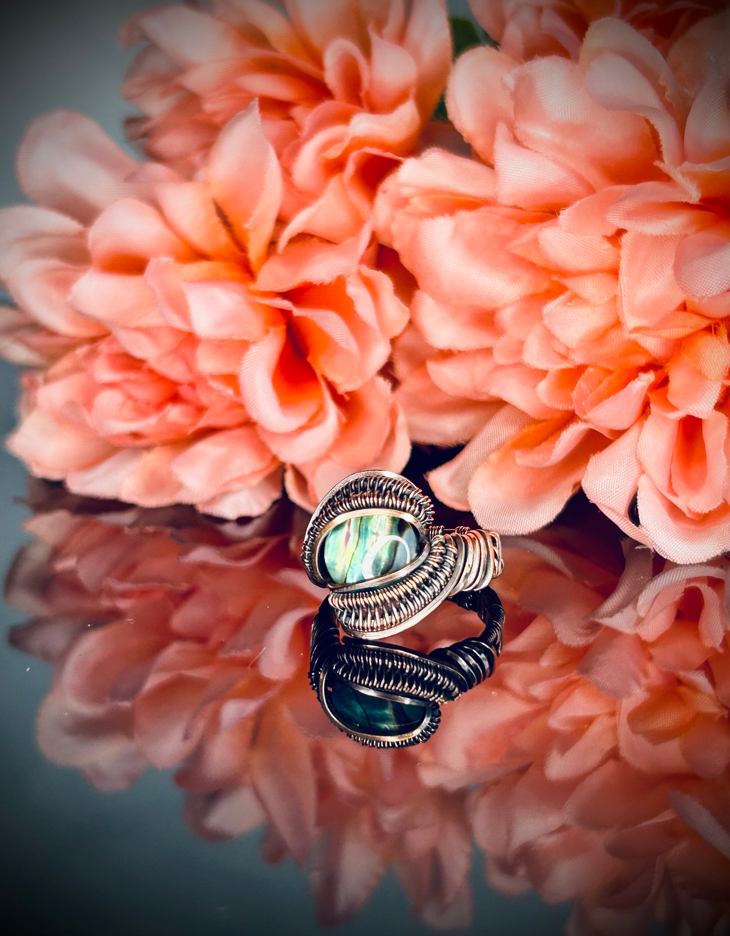 Abalone Weave Ring Size 6