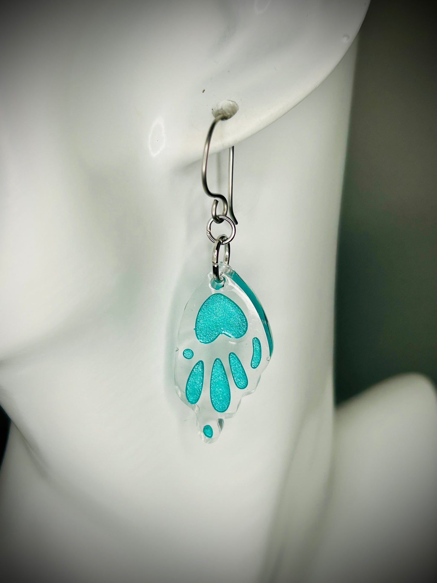 Resin Butterfly Wing Earrings