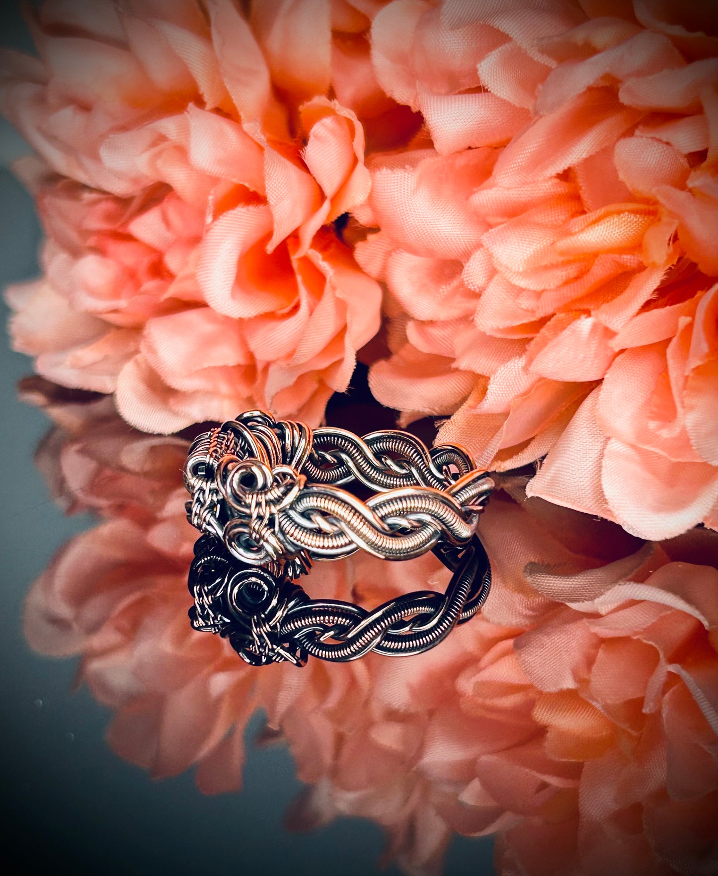 Copper Emerald Cut Cubic Zirconia Ring size 8