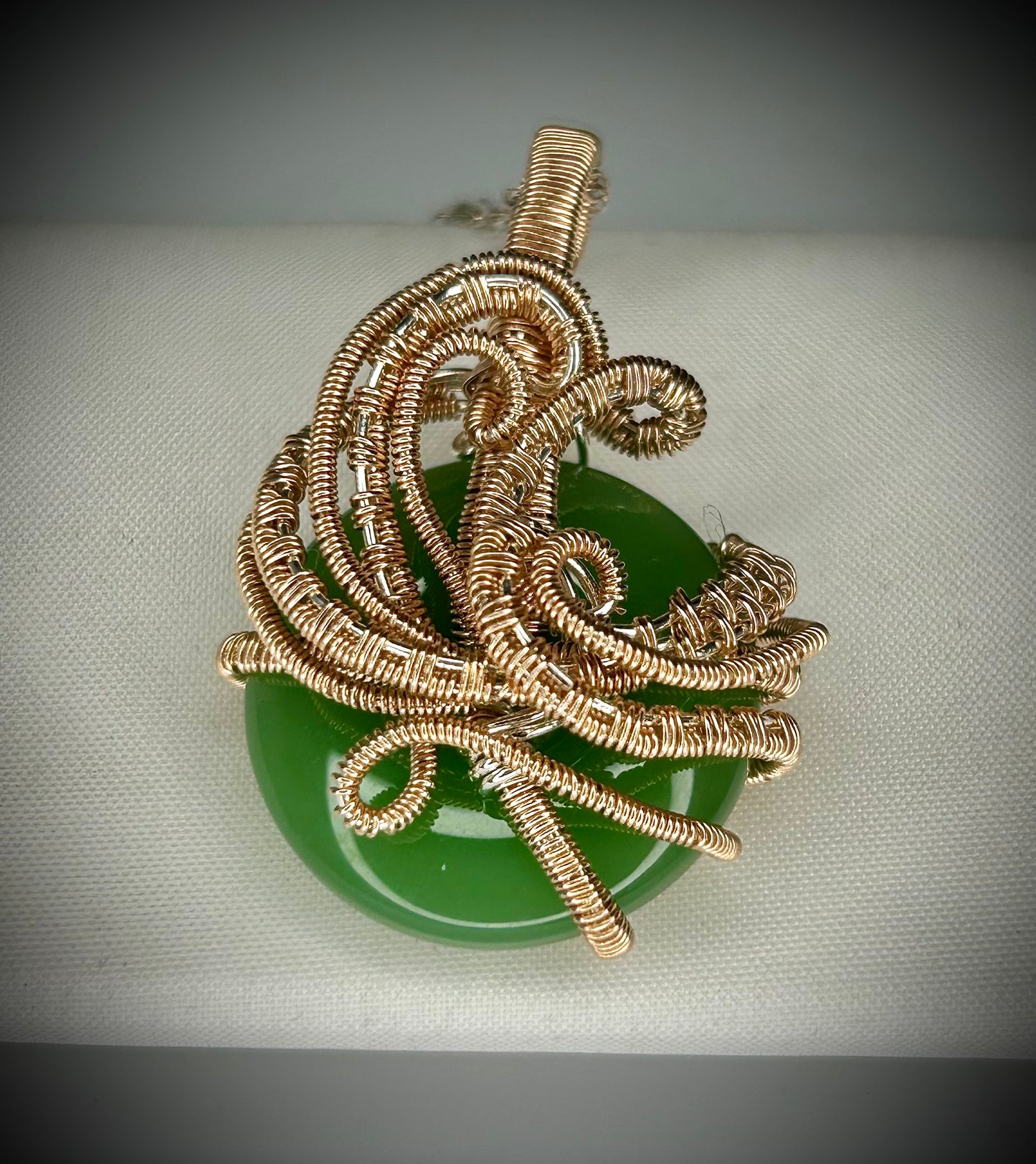Silver/Rose Gold Wave Donut Pendant