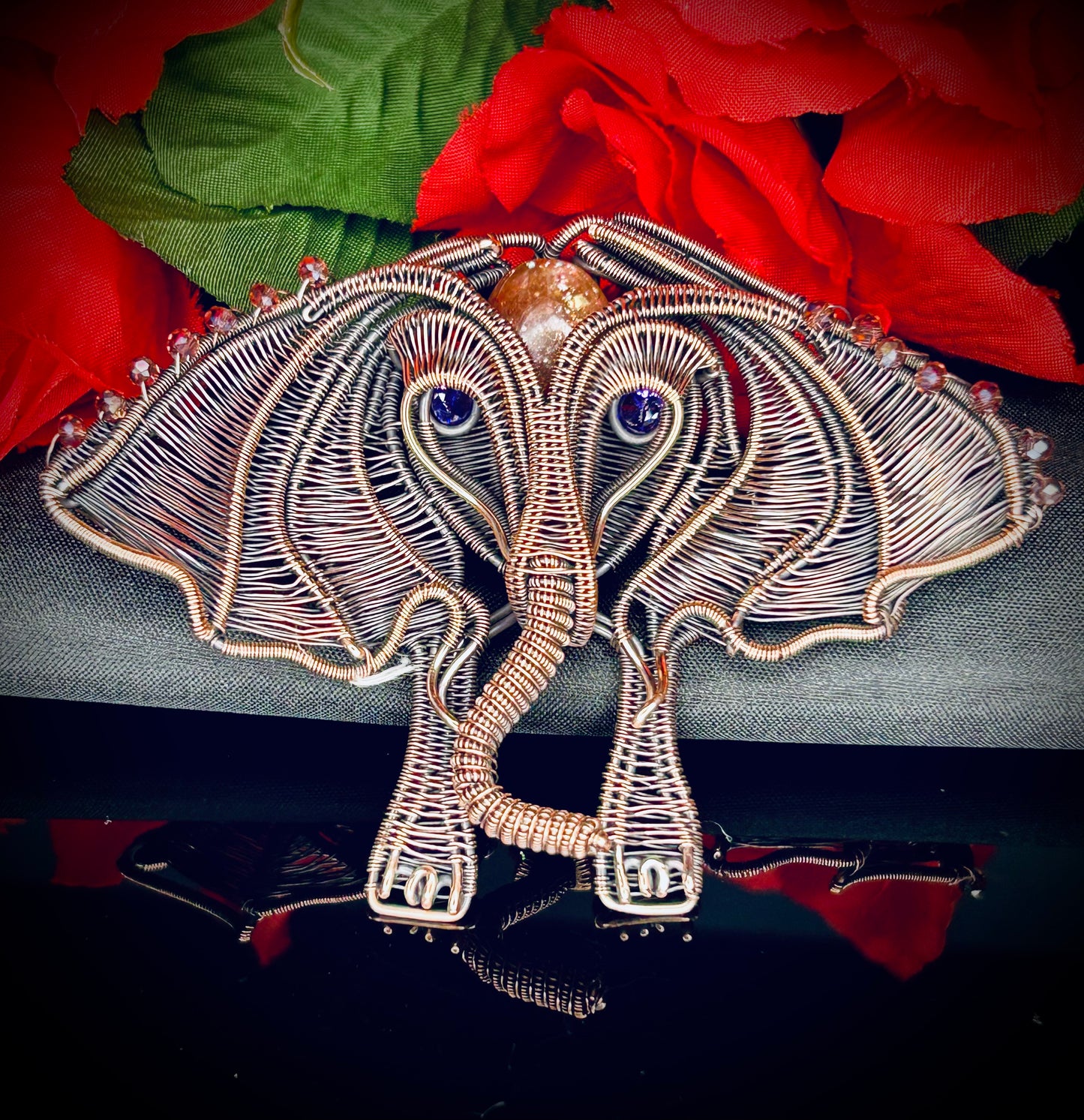 Sunstone Elephant Pendant