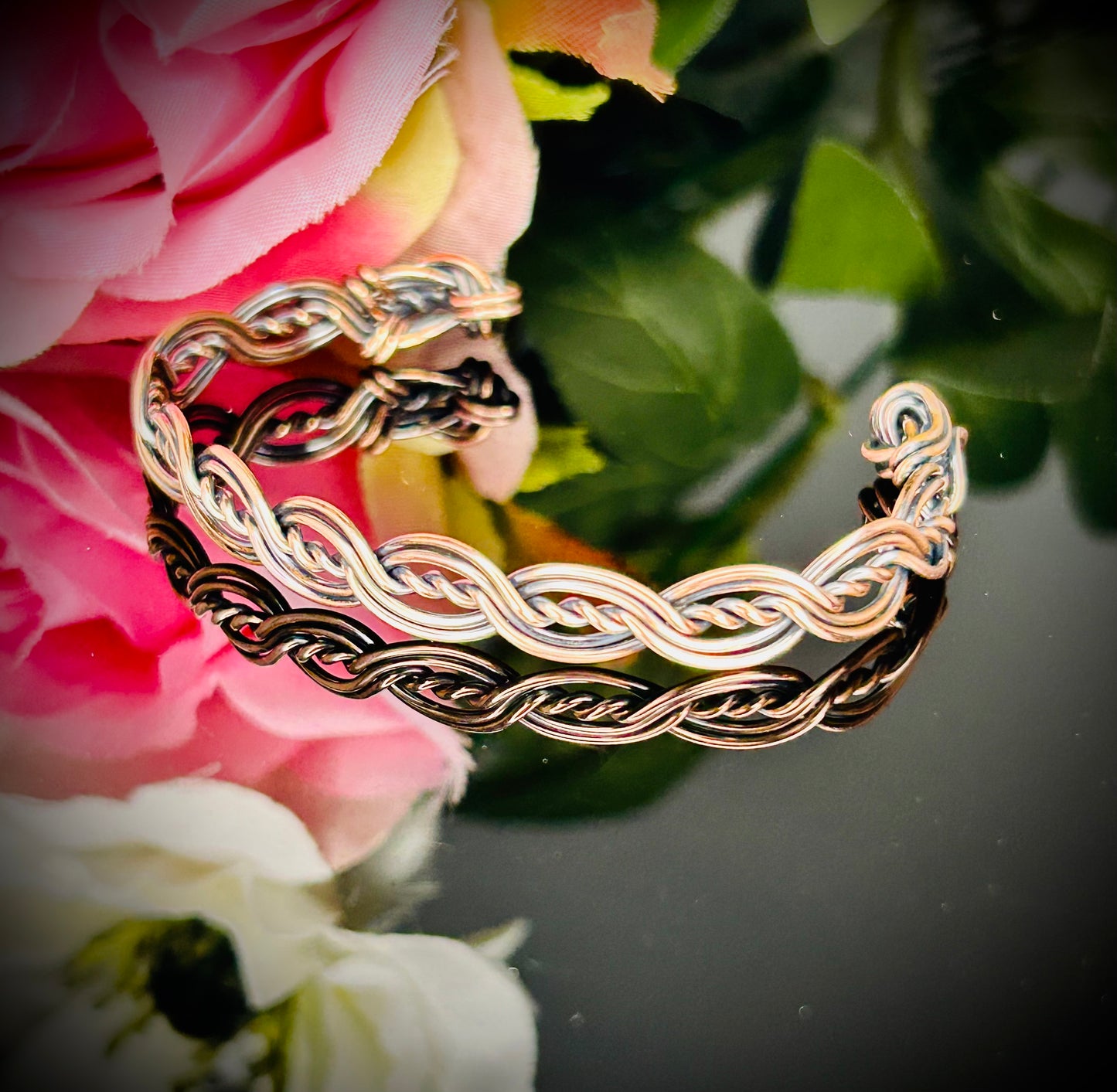 Copper Weave Cuff Bracelet