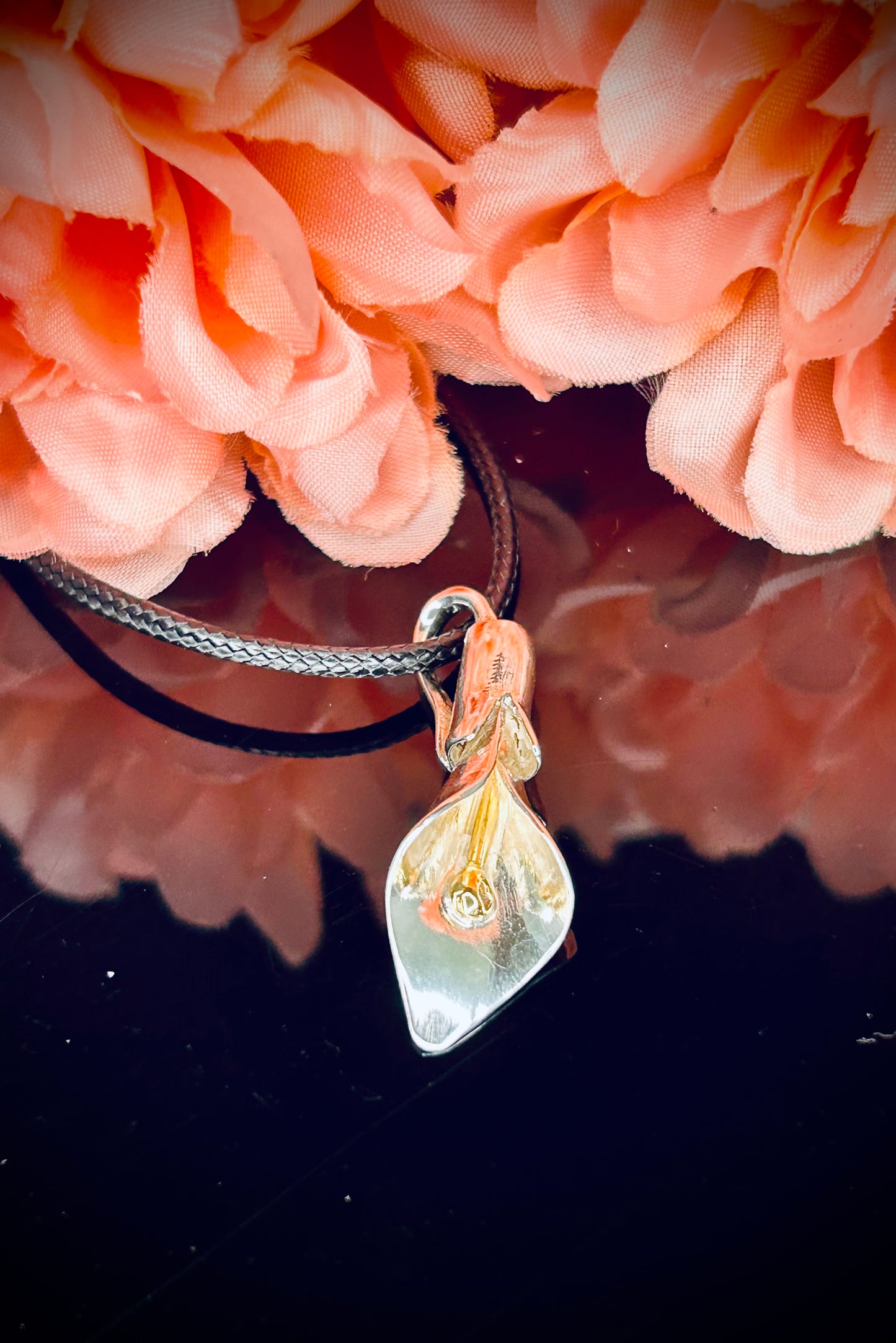 Silver Calla Lily Pendant