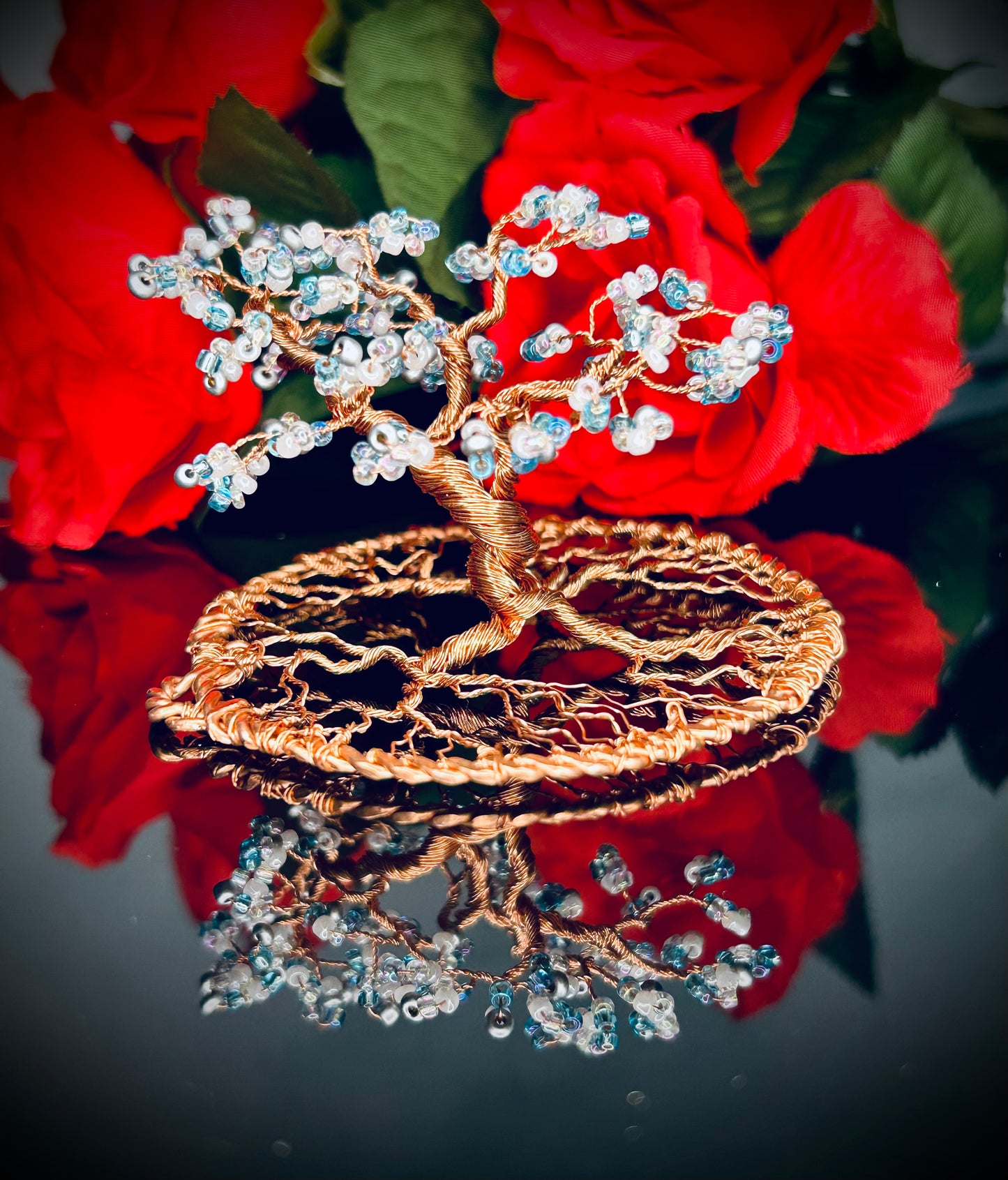 Mini Copper Bonsai Tree Sculpture