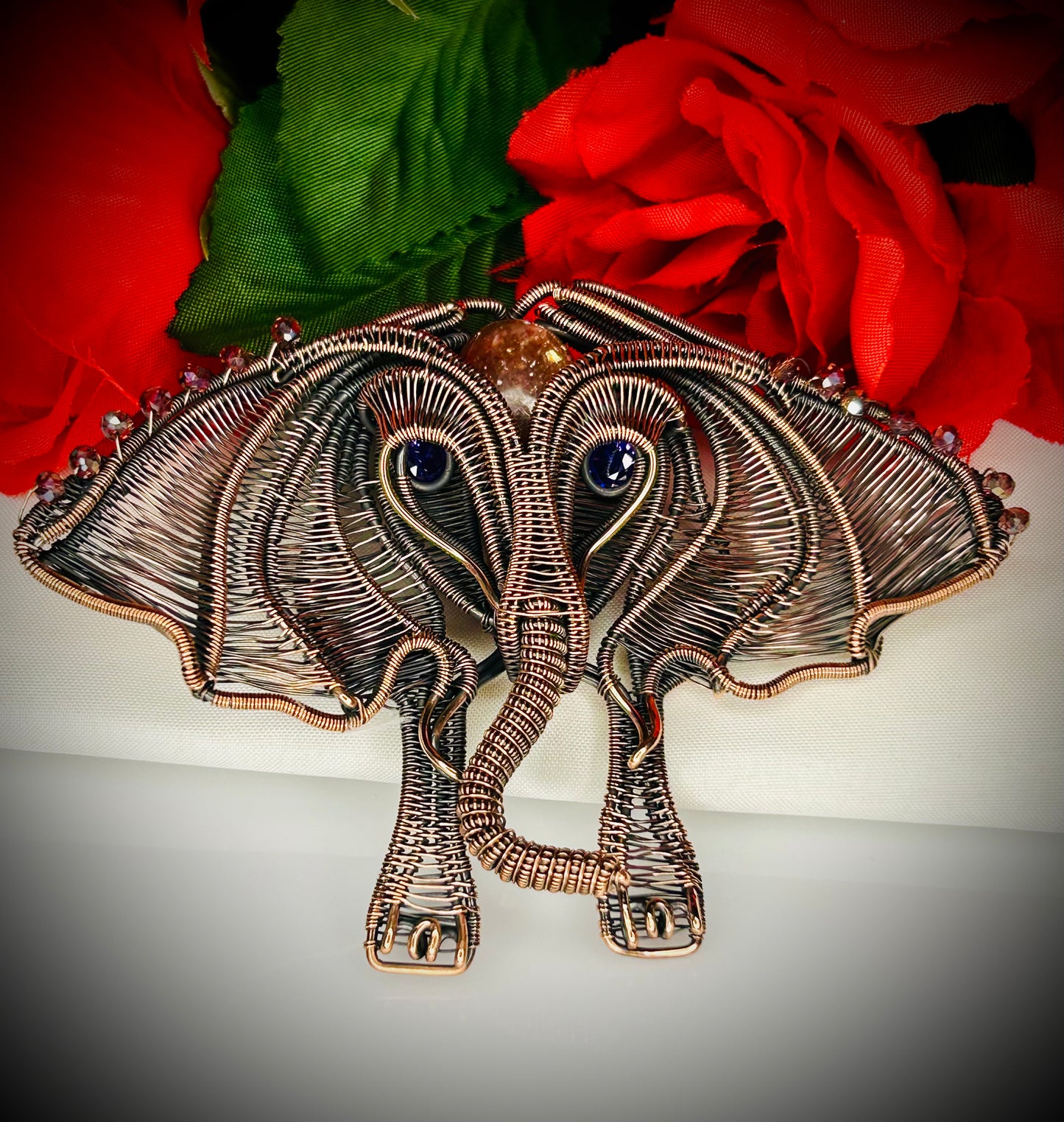 Sunstone Elephant Pendant