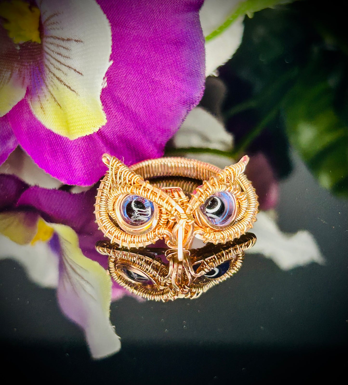 Copper/Bronze Owl Ring