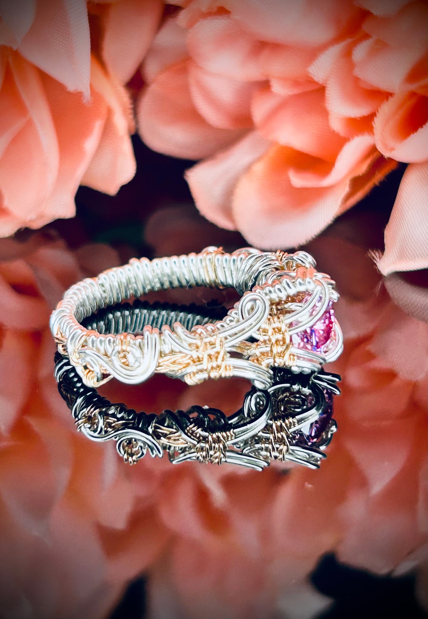 SS/RG Moissonite Ring