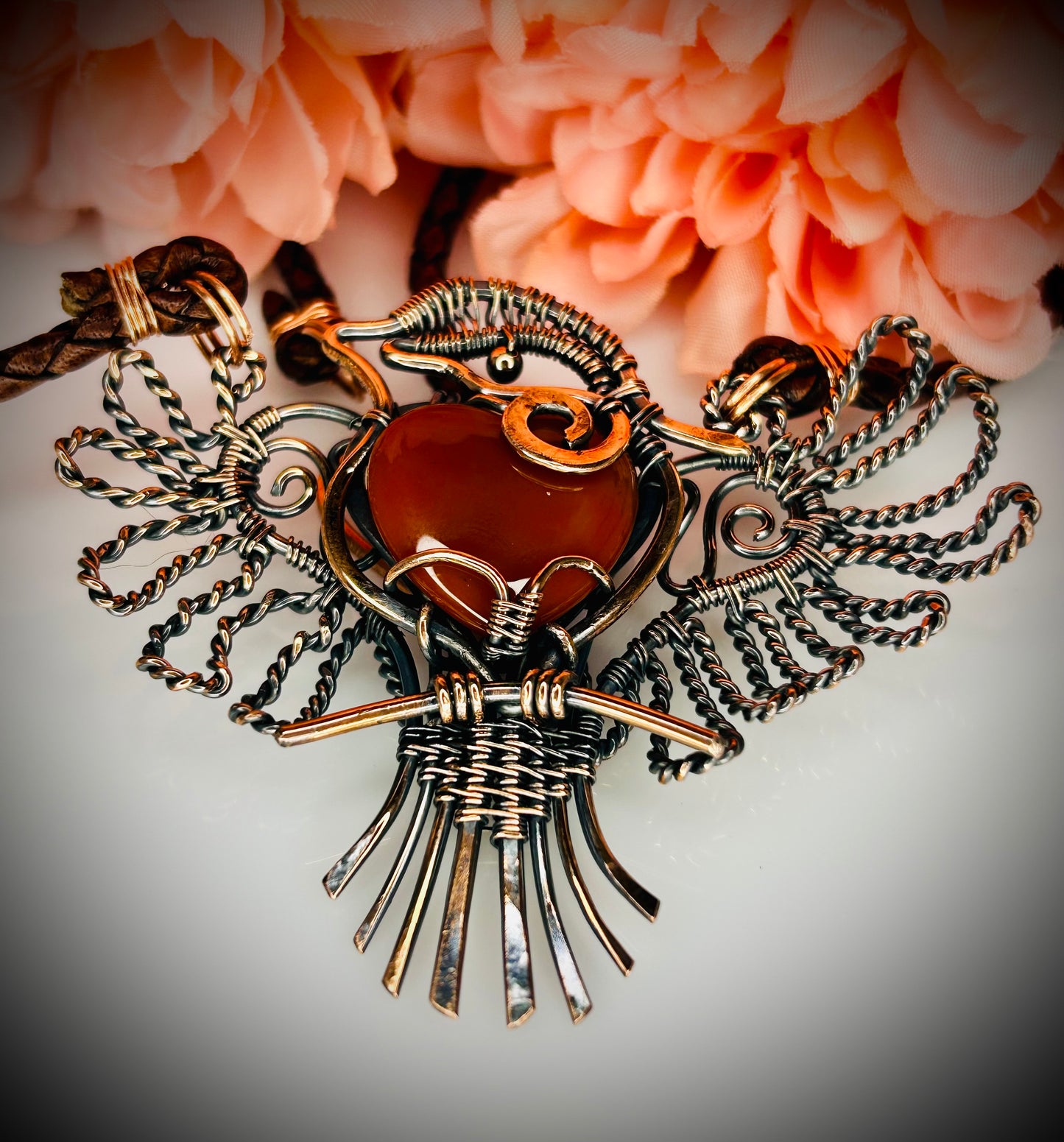 Copper Bird Pendant