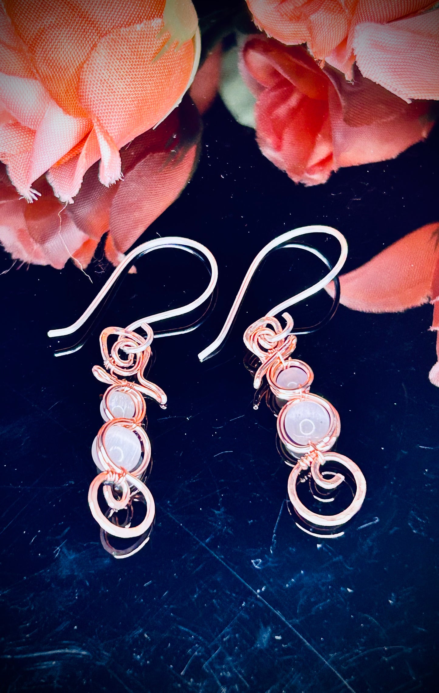 Copper Snowman Earrings