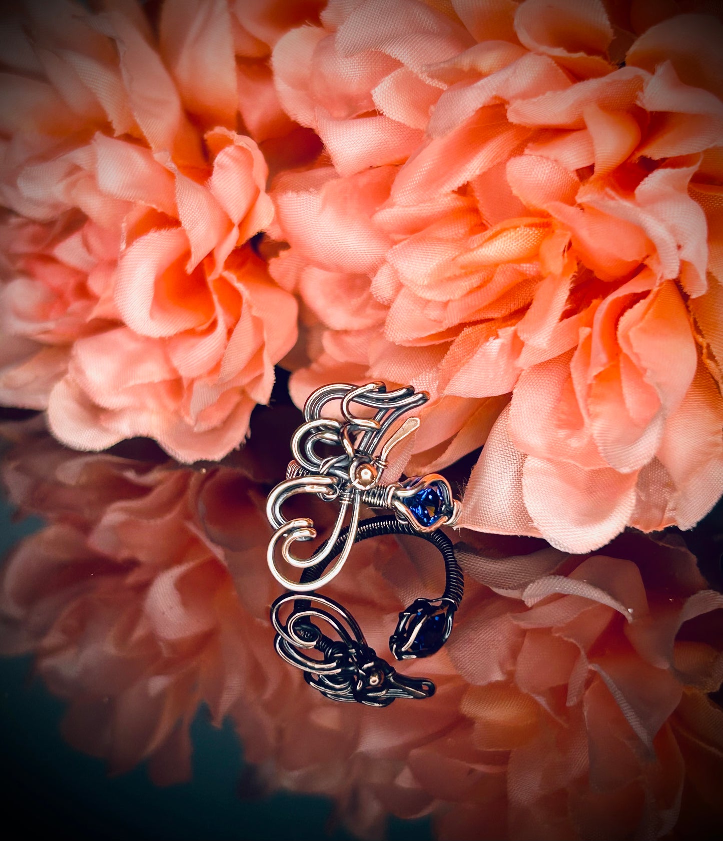 Copper Adjustable Butterfly Ring