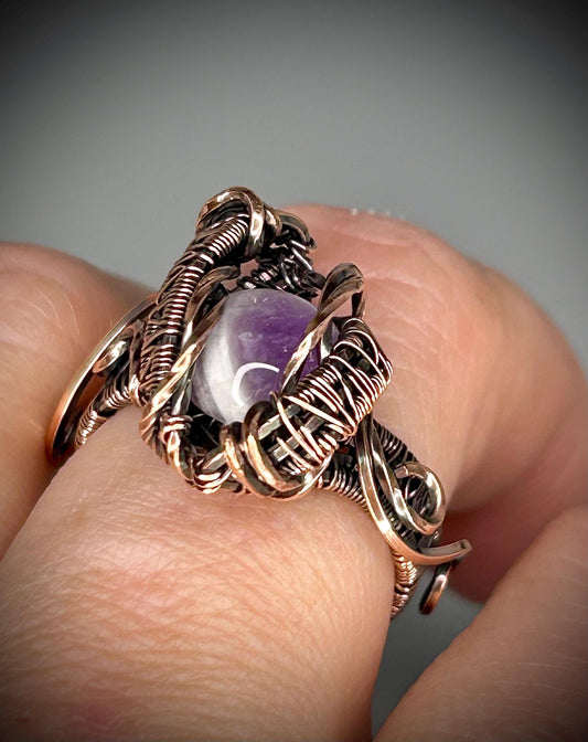 Copper Amethyst Ring