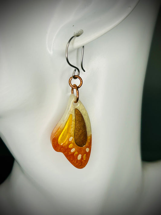 Resin Butterfly Wing Earrings